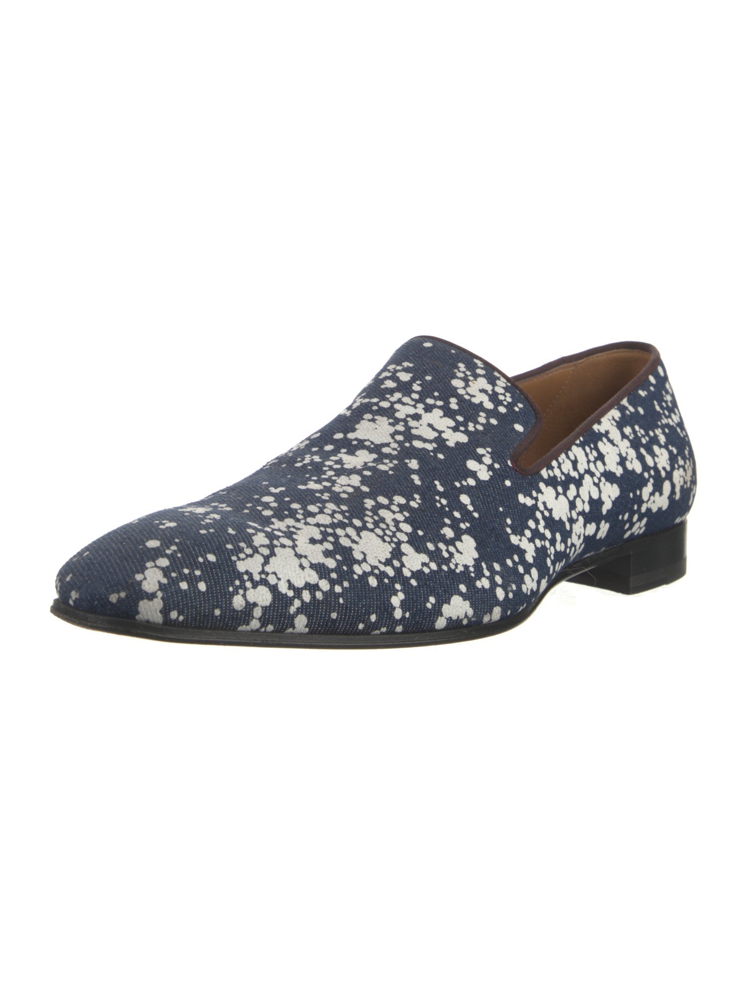 Christian Louboutin Denim Printed Loafers