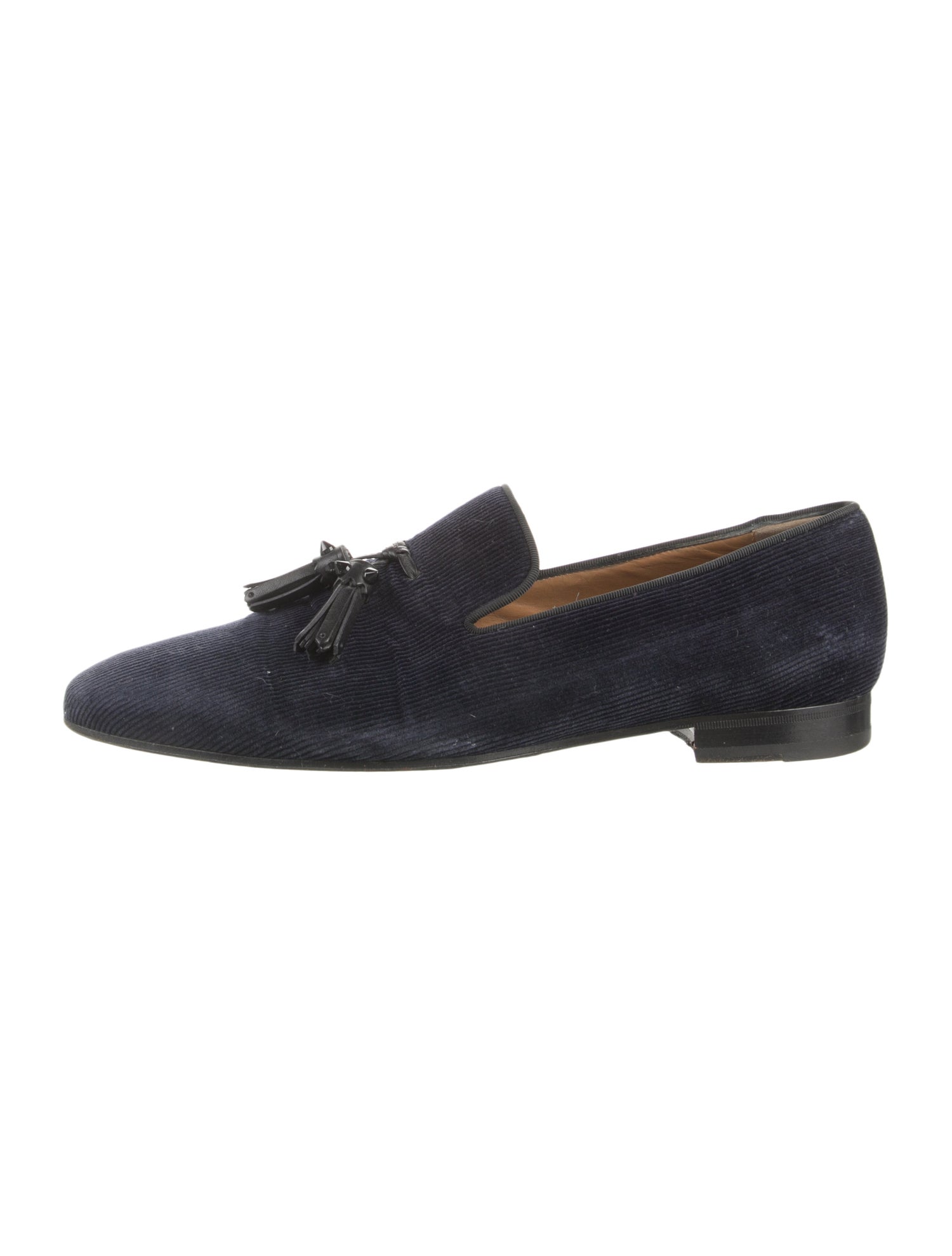 Christian Louboutin Velvet Tassel Accents Loafers