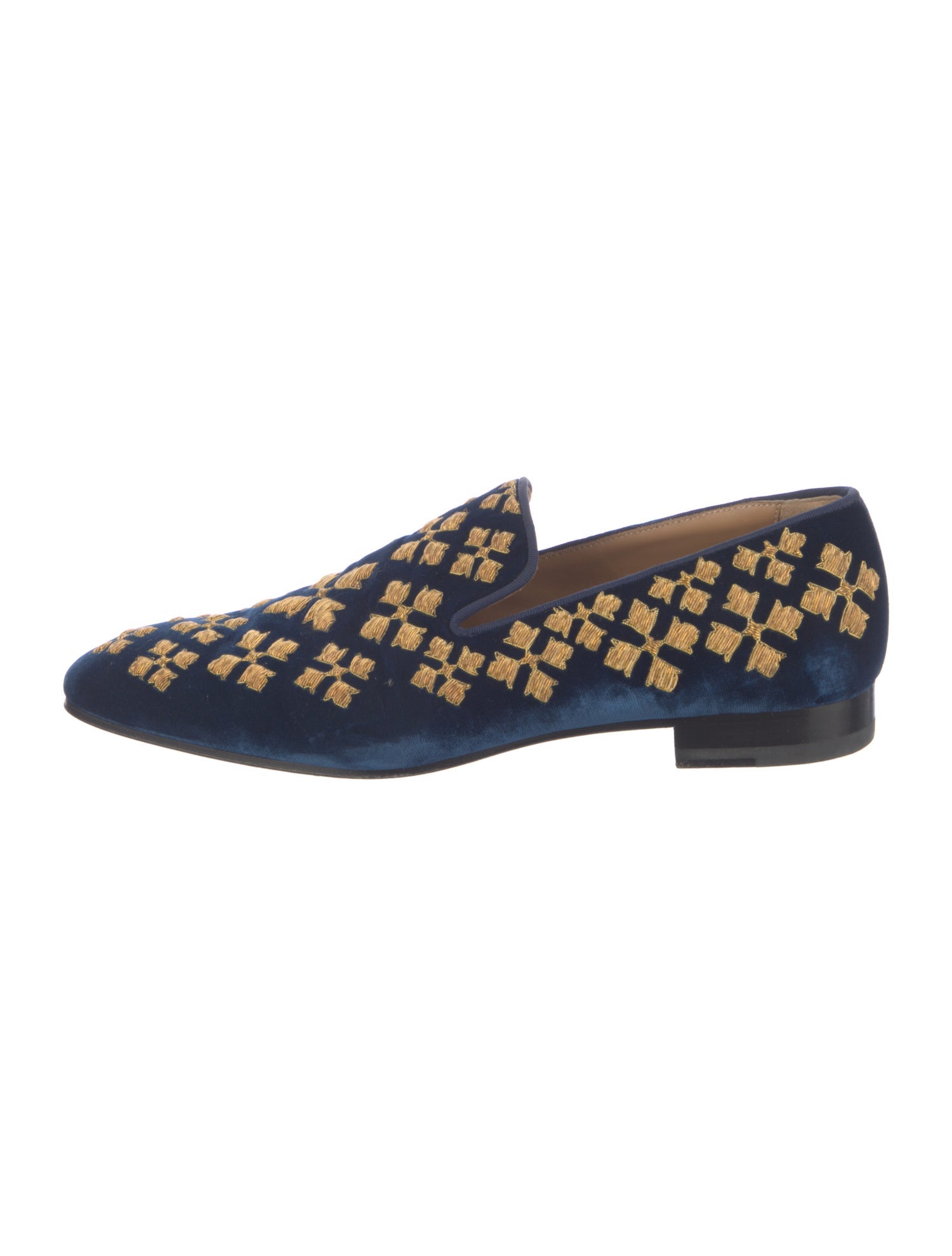 Christian Louboutin Velvet Printed Loafers