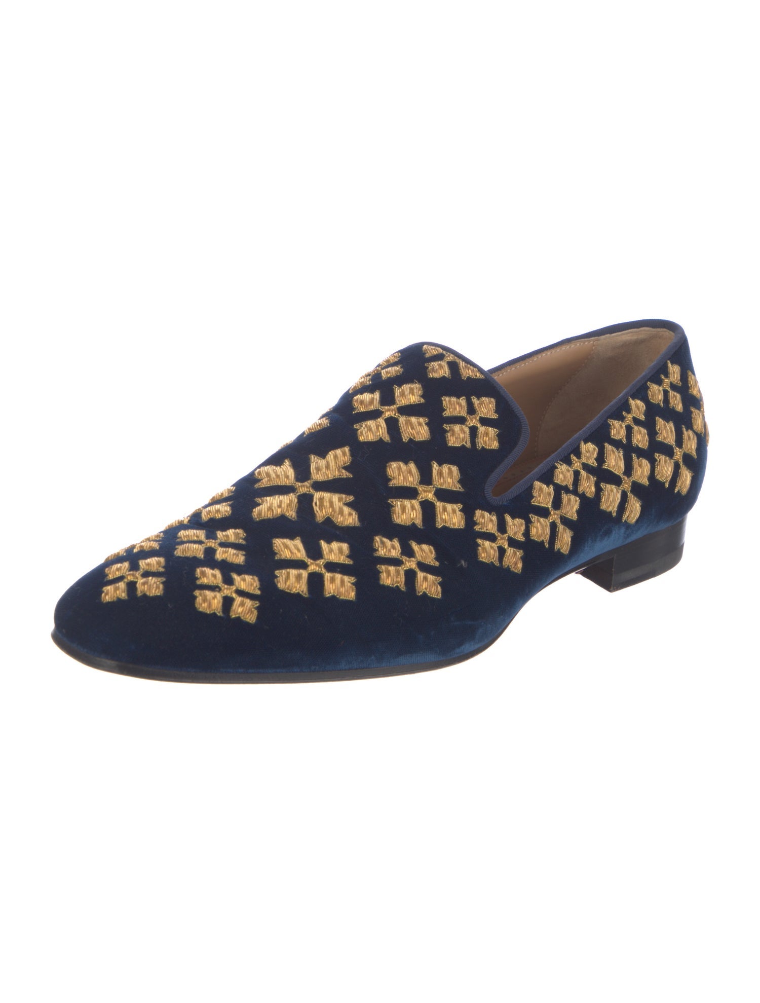 Christian Louboutin Velvet Printed Loafers