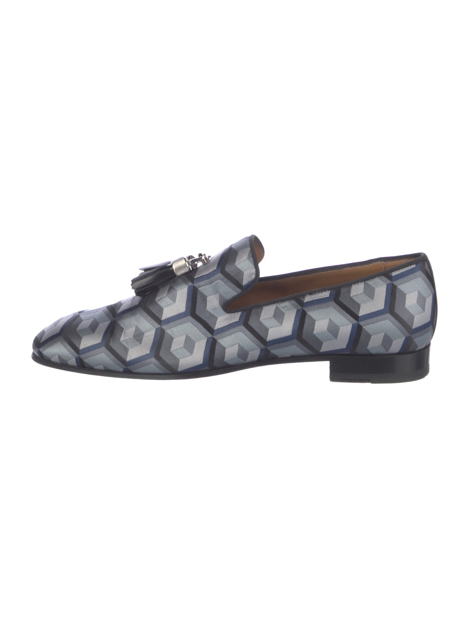 Christian Louboutin Printed Tassel Accents Loafers
