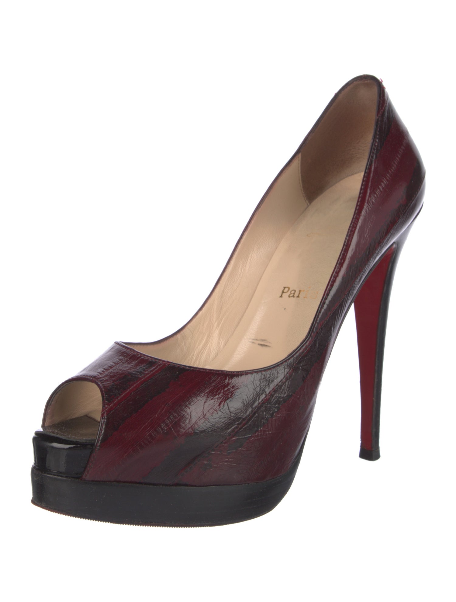 Christian Louboutin Eel Skin Animal Print Pumps