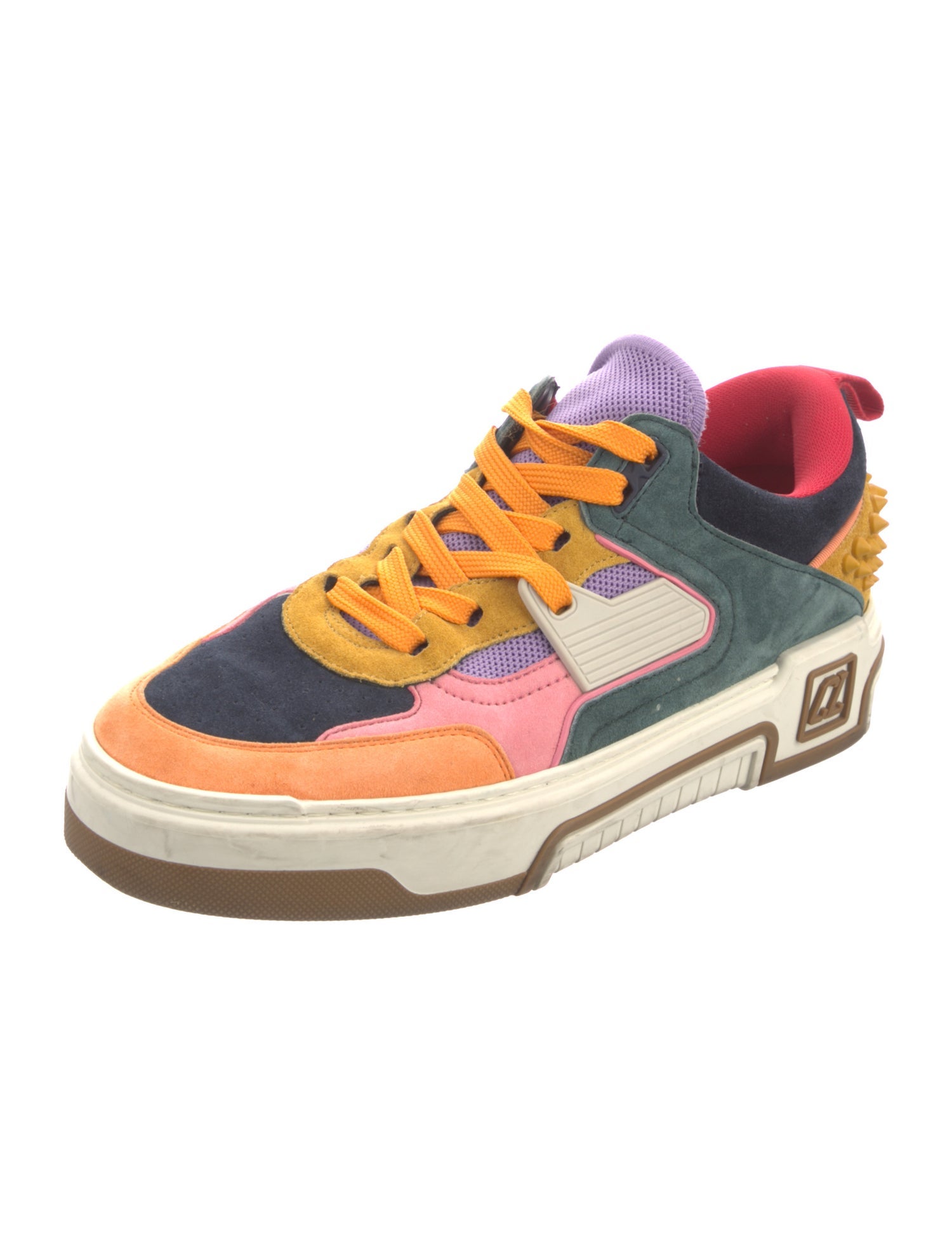 Christian Louboutin Spike Accents Suede Sneakers