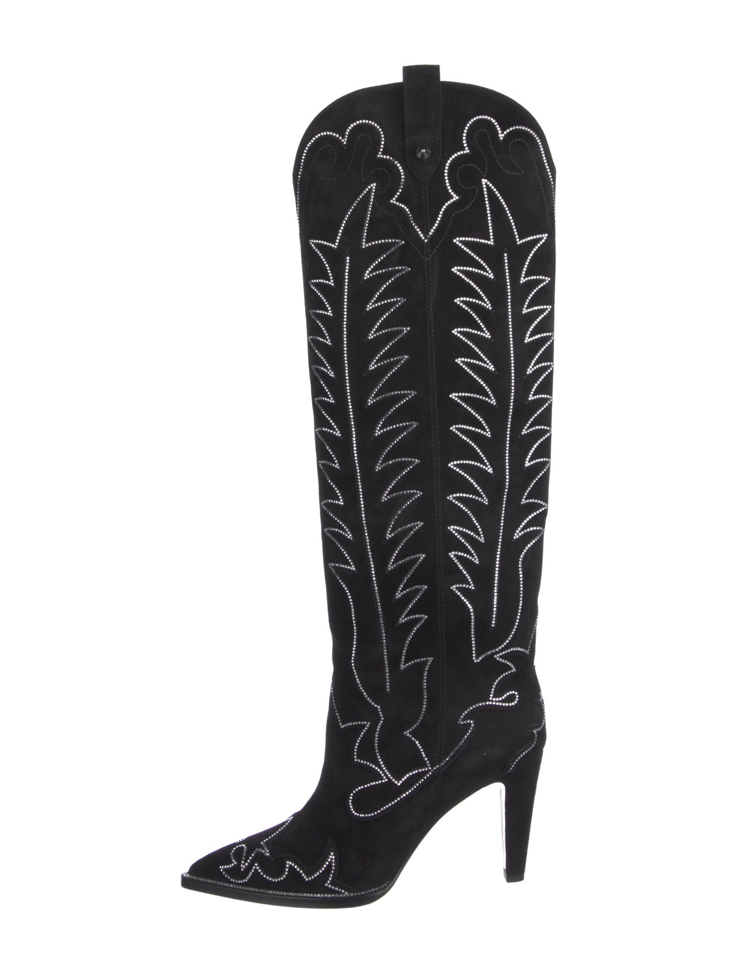 Christian Louboutin Suede Printed Lace-Up Boots