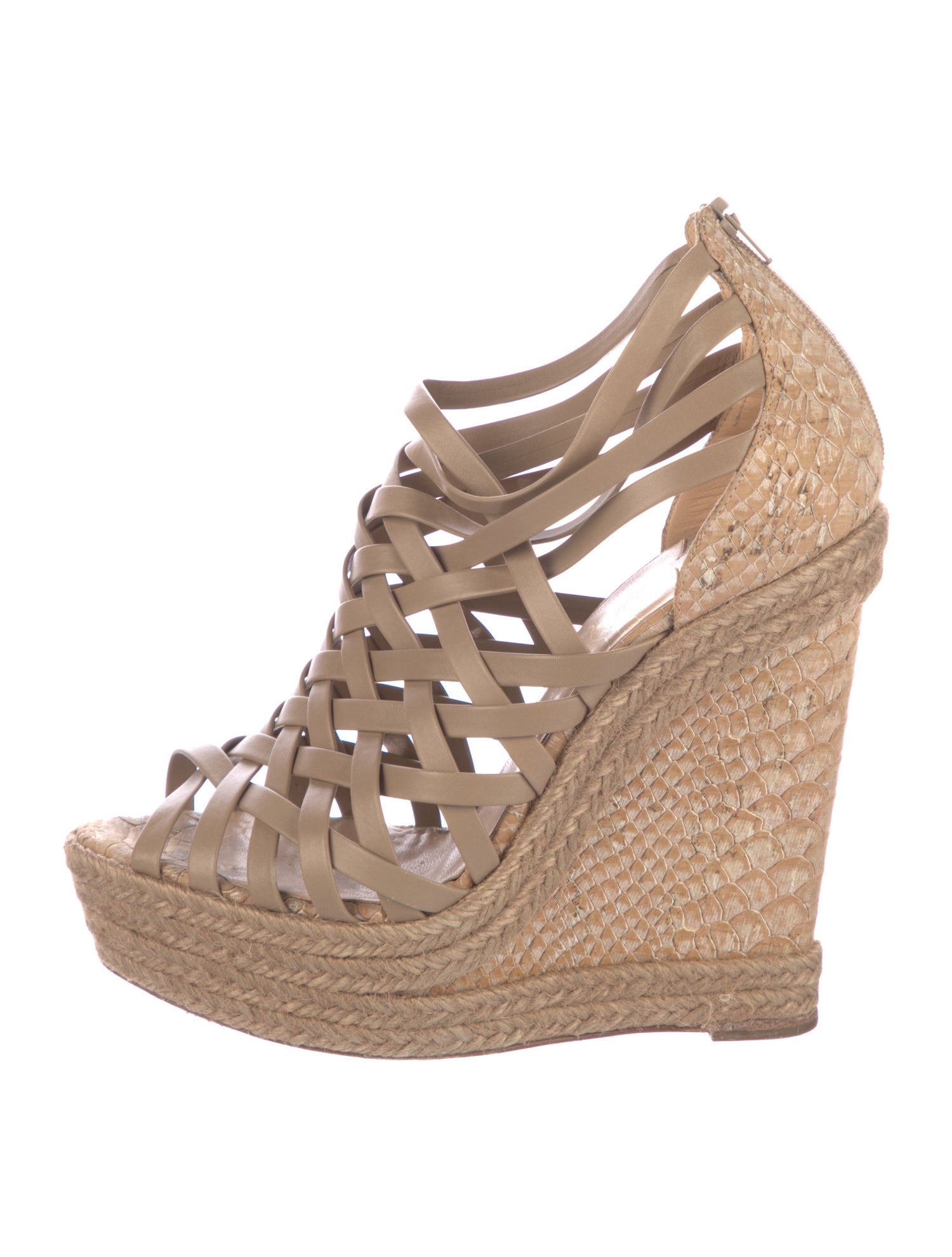 Christian Louboutin Leather Braided Accents Pumps