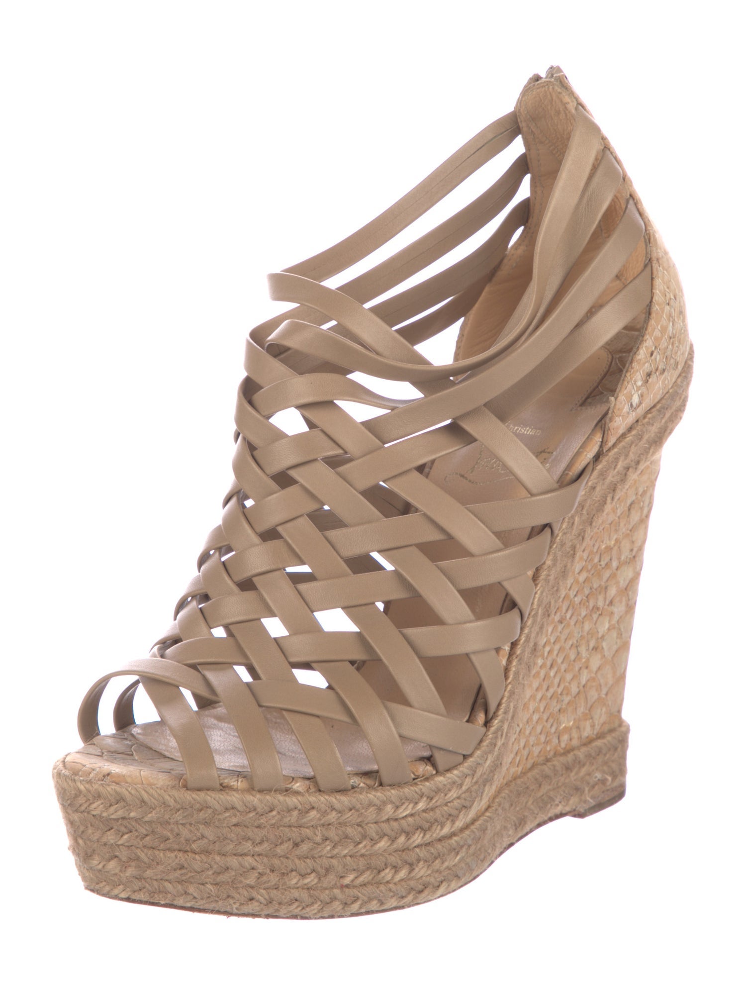 Christian Louboutin Leather Braided Accents Pumps
