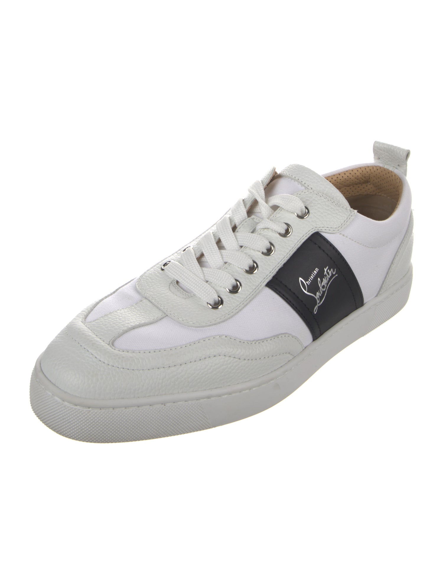 Christian Louboutin Spike Accents Leather Sneakers