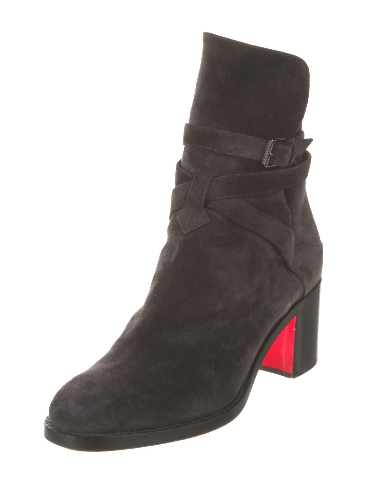 Christian Louboutin Suede Combat Boots