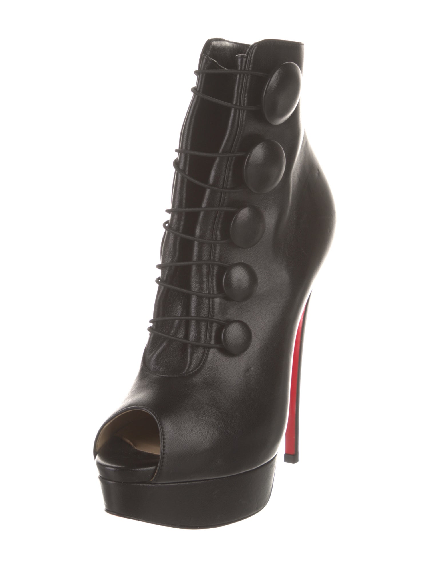 Christian Louboutin Leather Lace-Up Boots