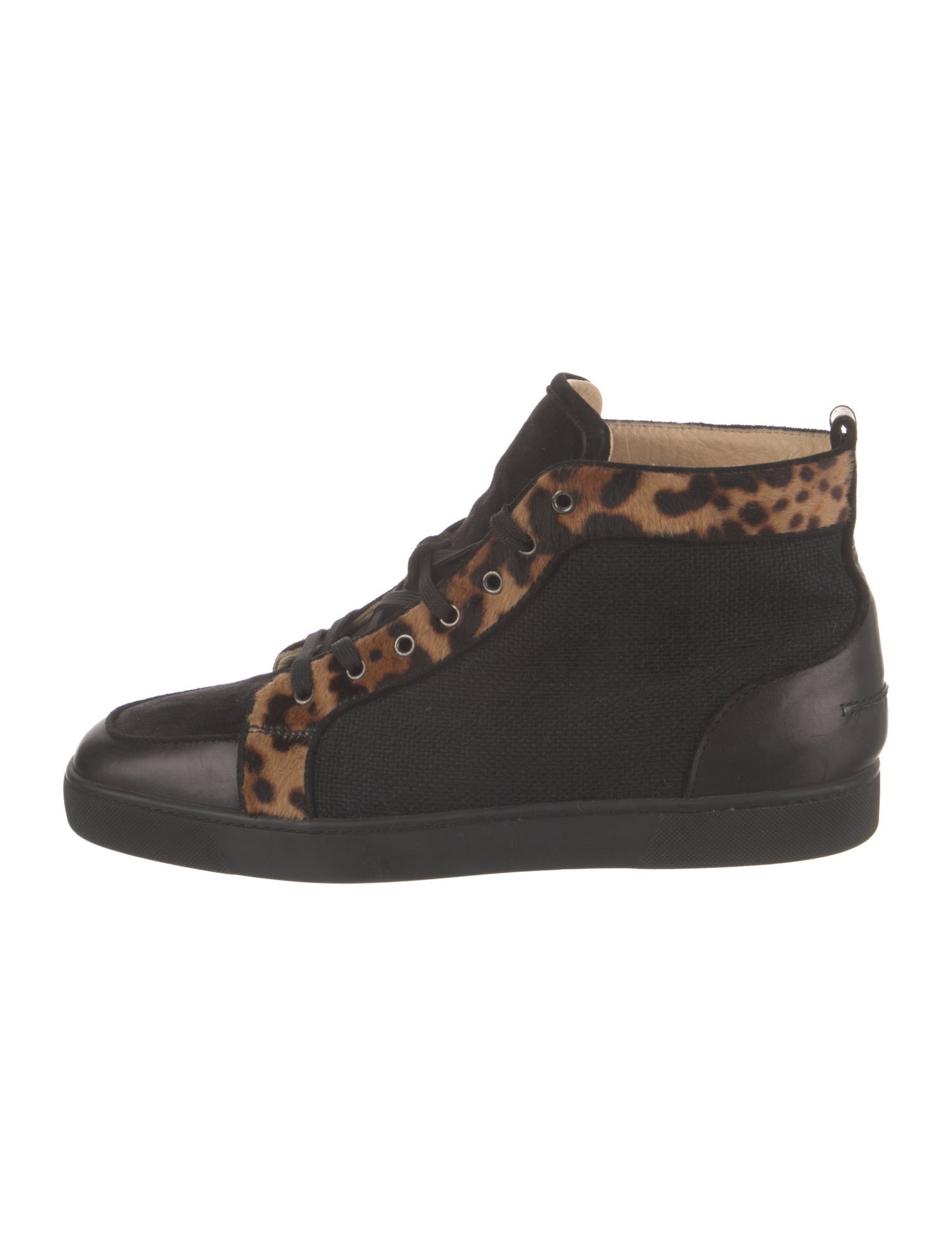 Christian Louboutin Canvas Animal Print Sneakers