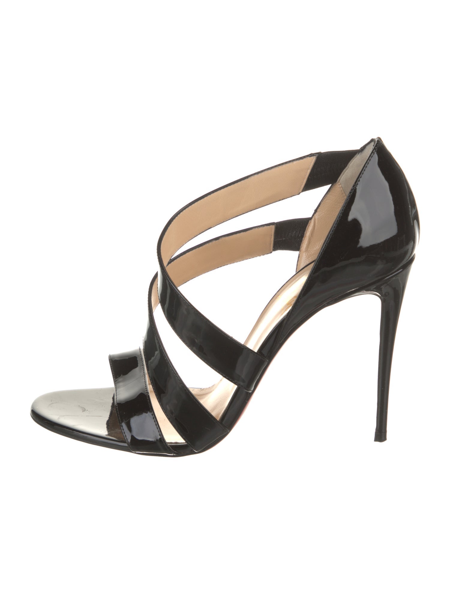 Christian Louboutin Patent Leather Slingback Sandals