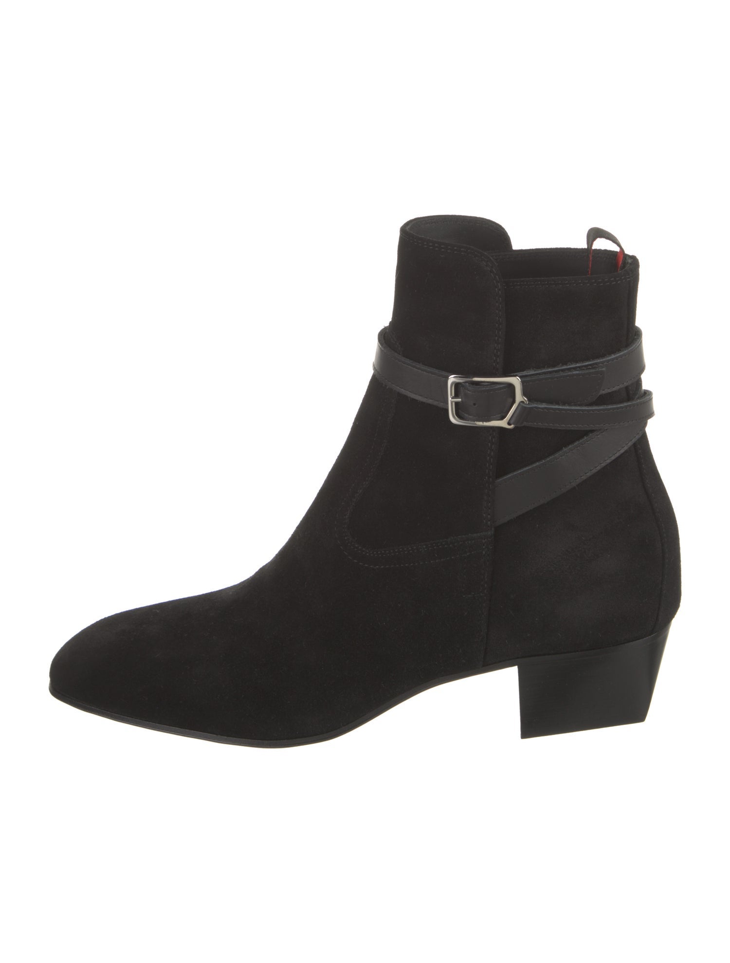 Christian Louboutin Suede Leather Trim Embellishment Boots