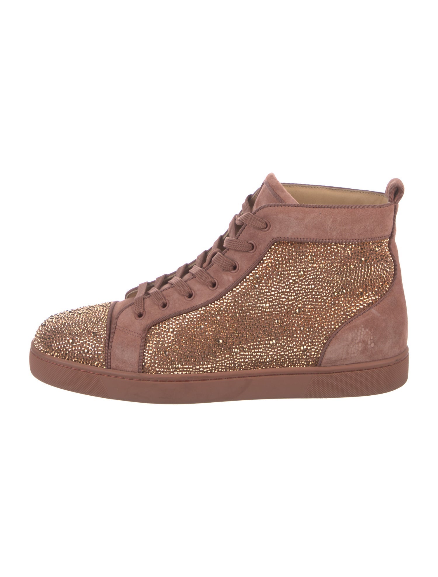 Christian Louboutin Suede Crystal Embellishments Sneakers