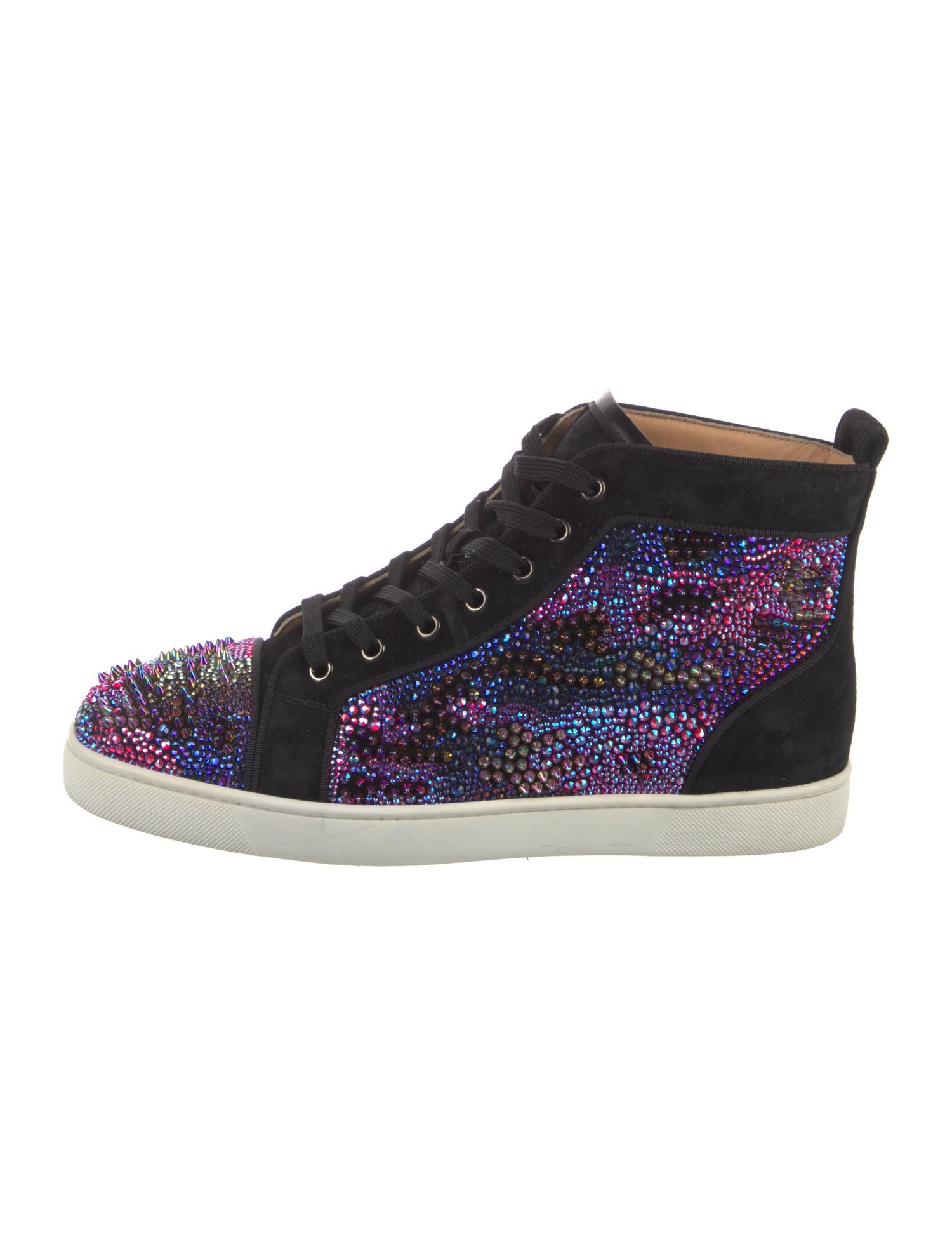 Christian Louboutin Suede Crystal Embellishments Sneakers