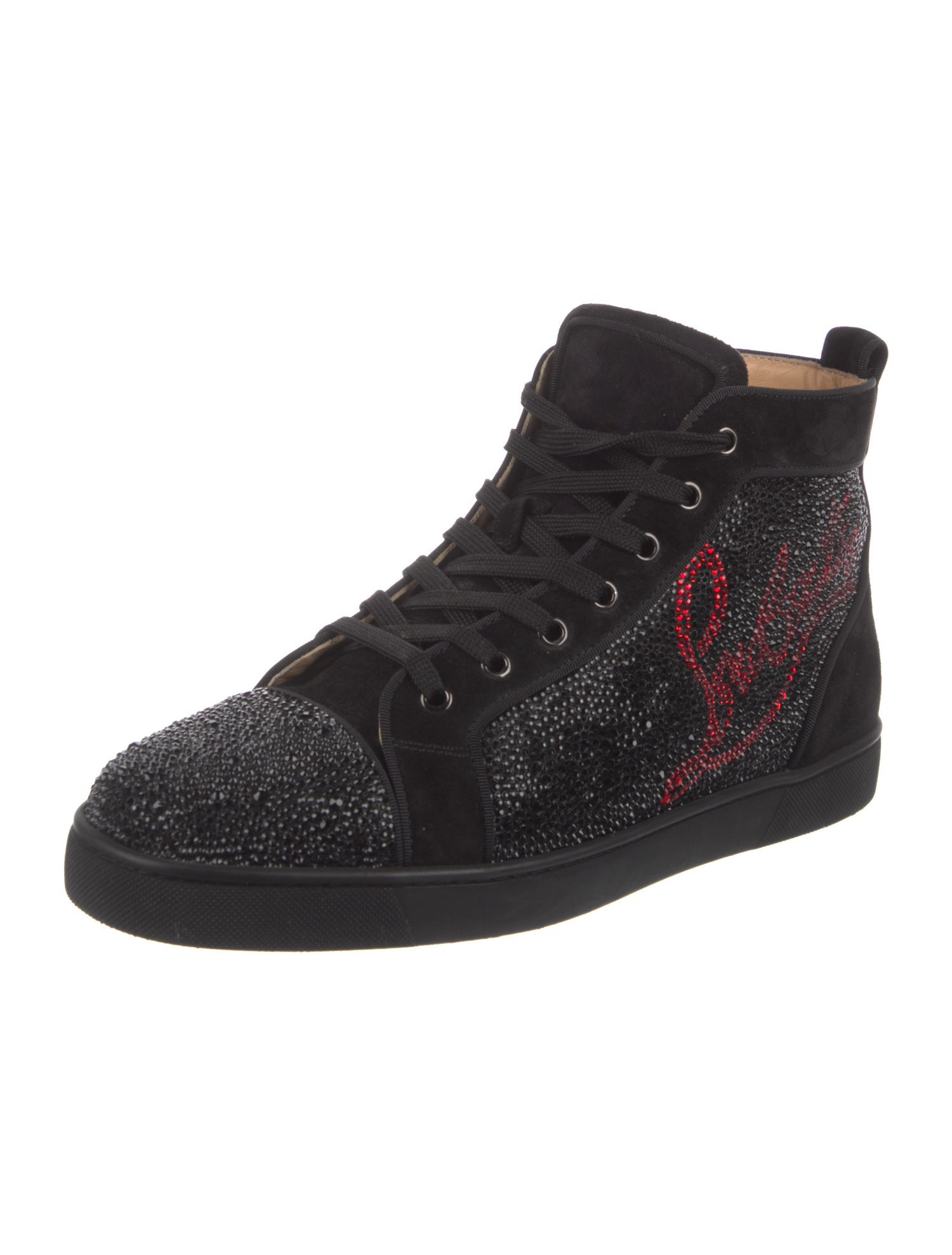 Christian Louboutin Suede Printed Sneakers