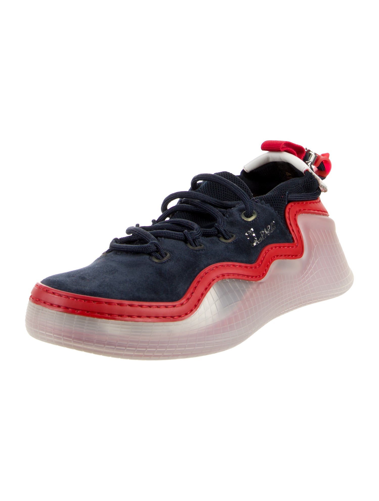 Christian Louboutin Spike Accents Suede Sneakers
