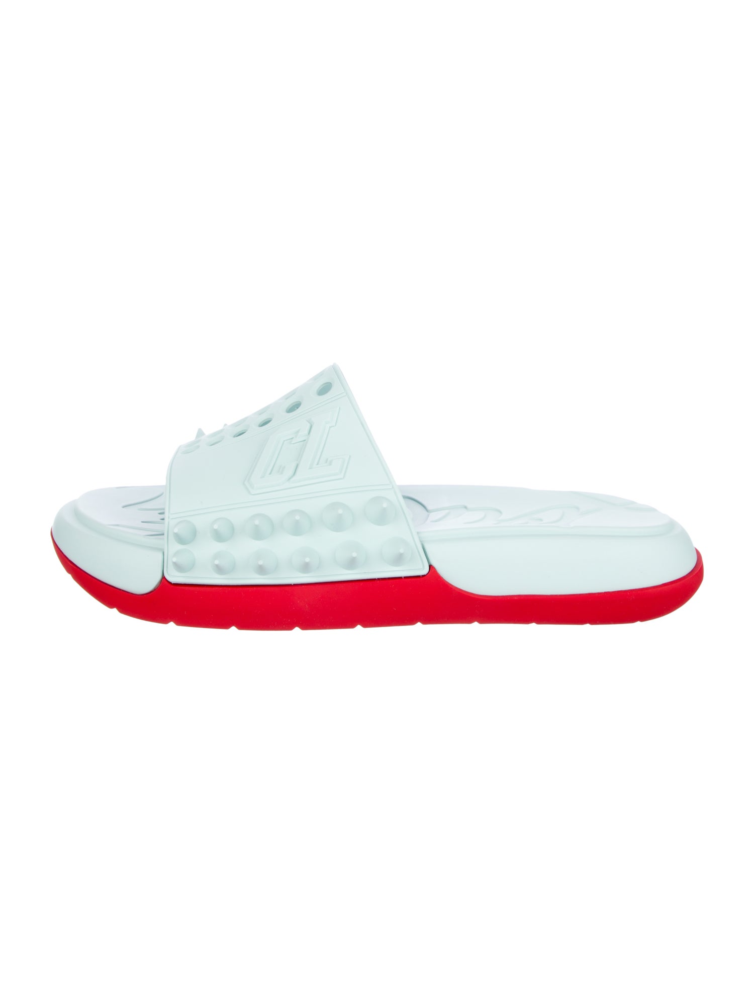 Christian Louboutin Spike Accents Rubber Slides