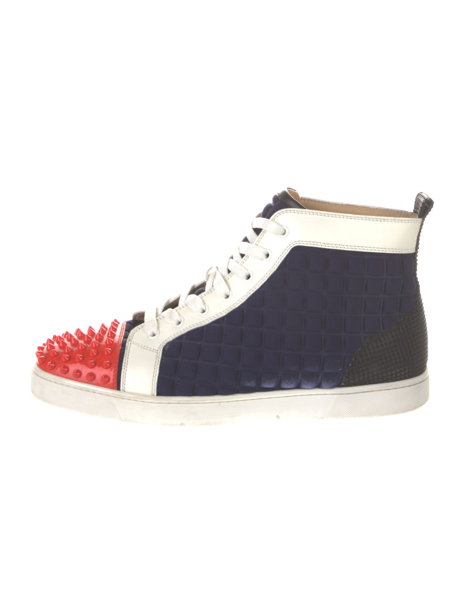 Christian Louboutin Spike Accents Leather Sneakers