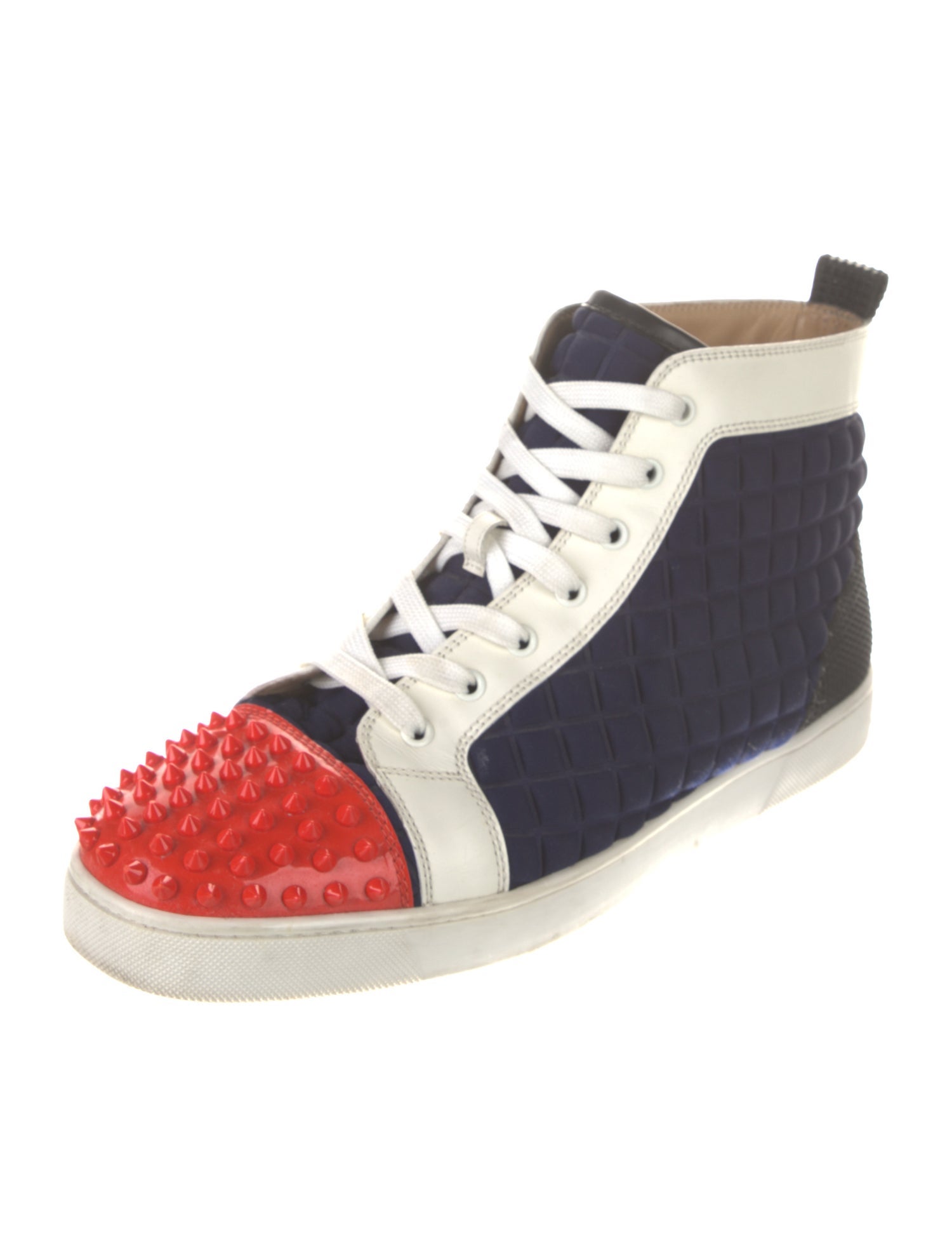 Christian Louboutin Spike Accents Leather Sneakers