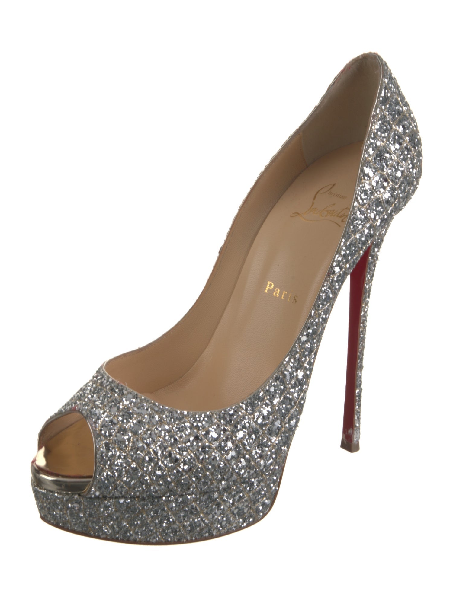 Christian Louboutin Glitter Glitter Accents Pumps