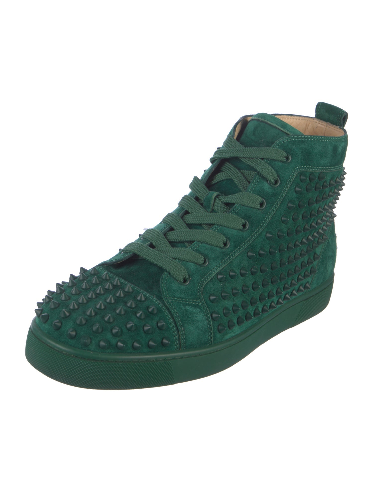 Christian Louboutin Suede Studded Accents Sneakers