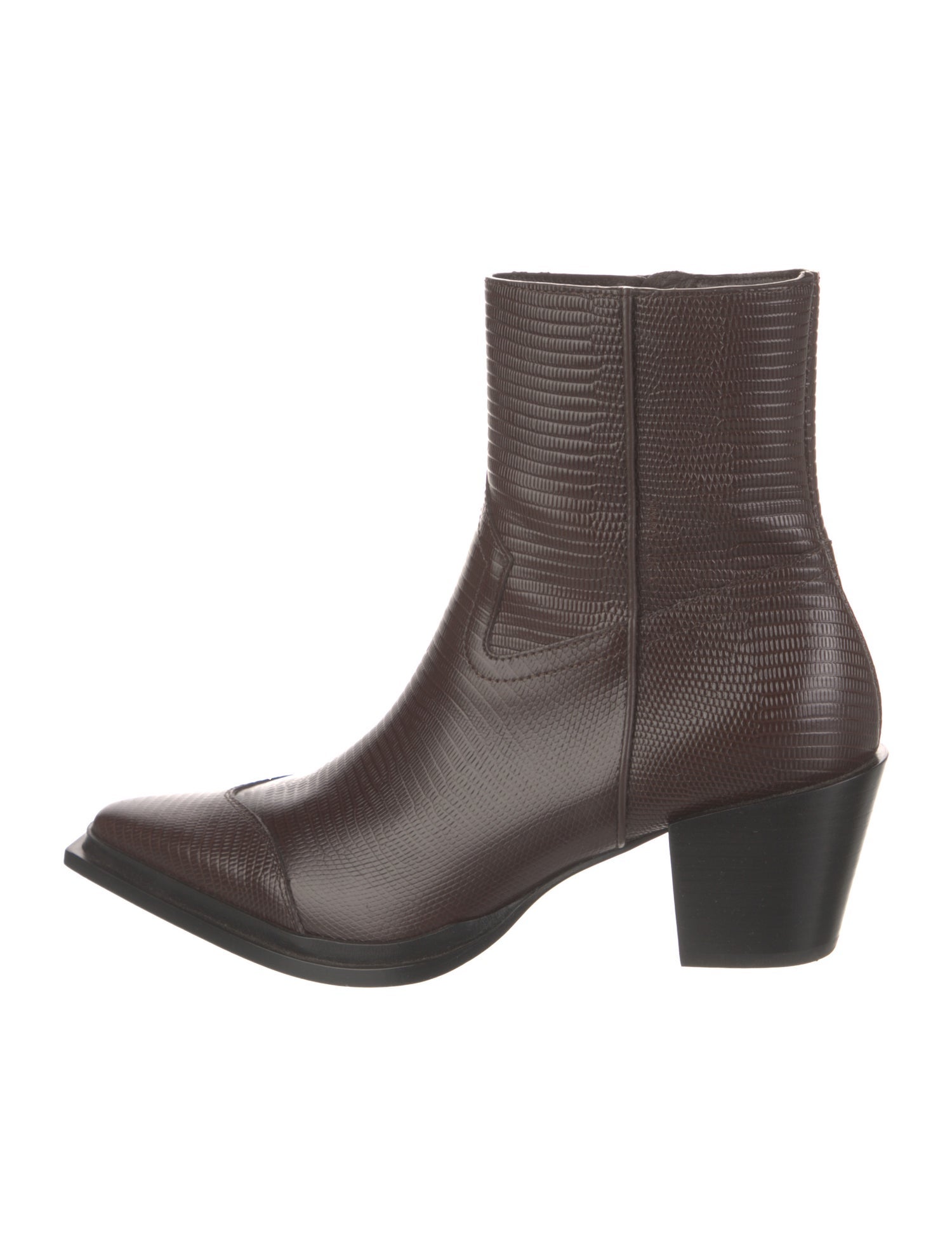 Ann Demeulemeester Leather Square-Toe Boots - Black Boots, Shoes