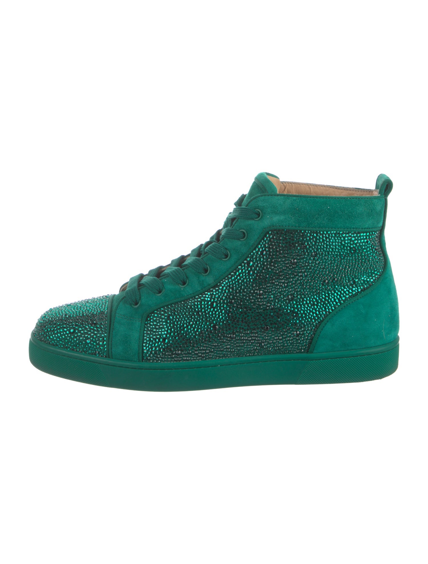Christian Louboutin Suede Crystal Embellishments Sneakers