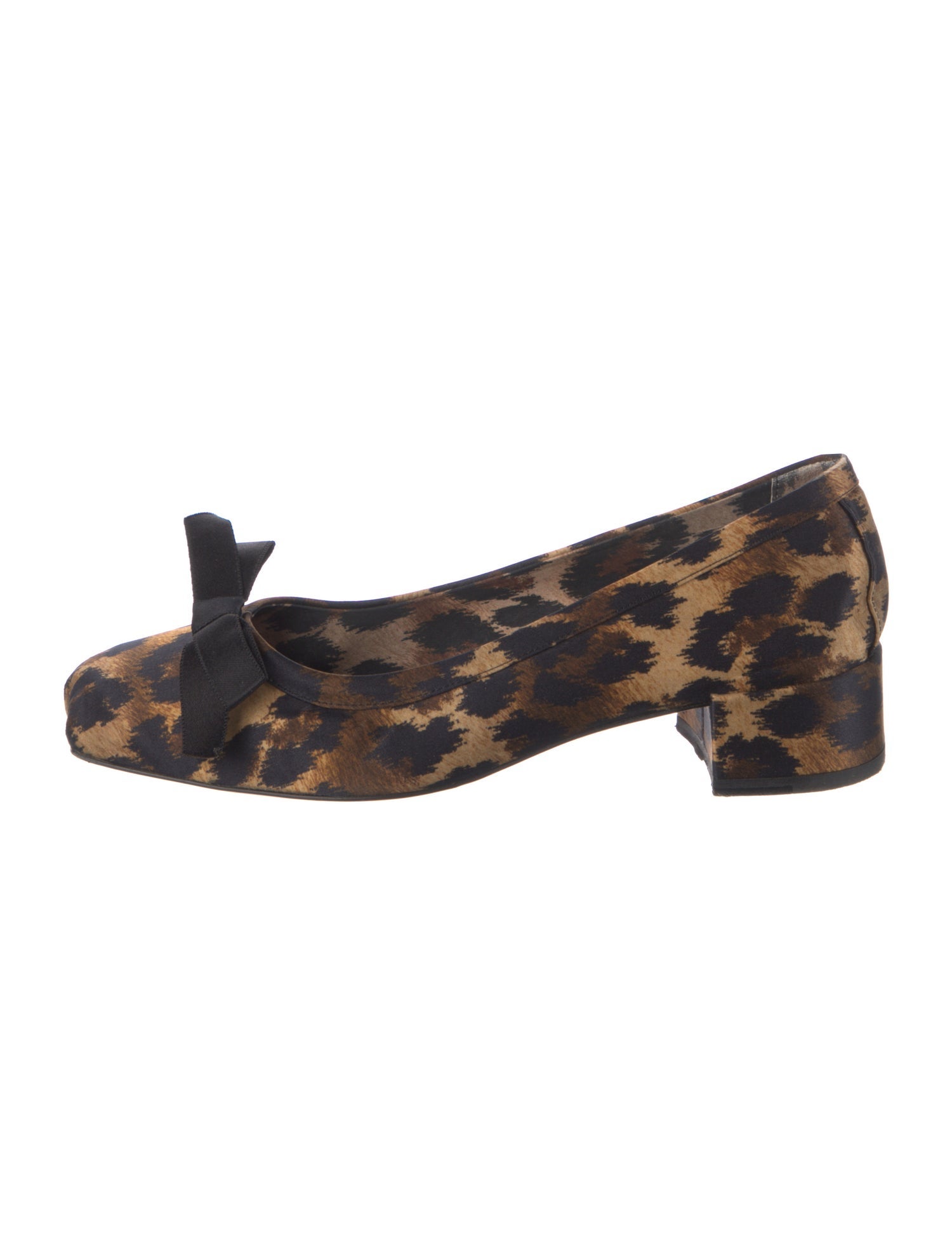 Christian Louboutin Satin Animal Print Pumps