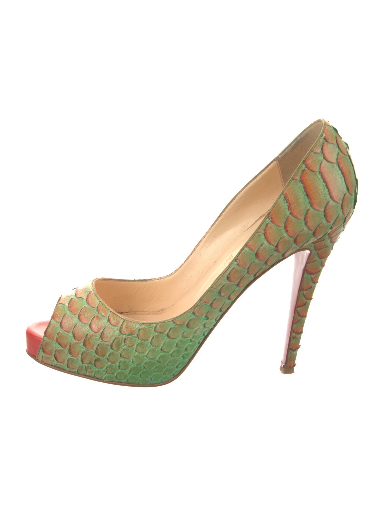 Christian Louboutin Snakeskin Animal Print Pumps