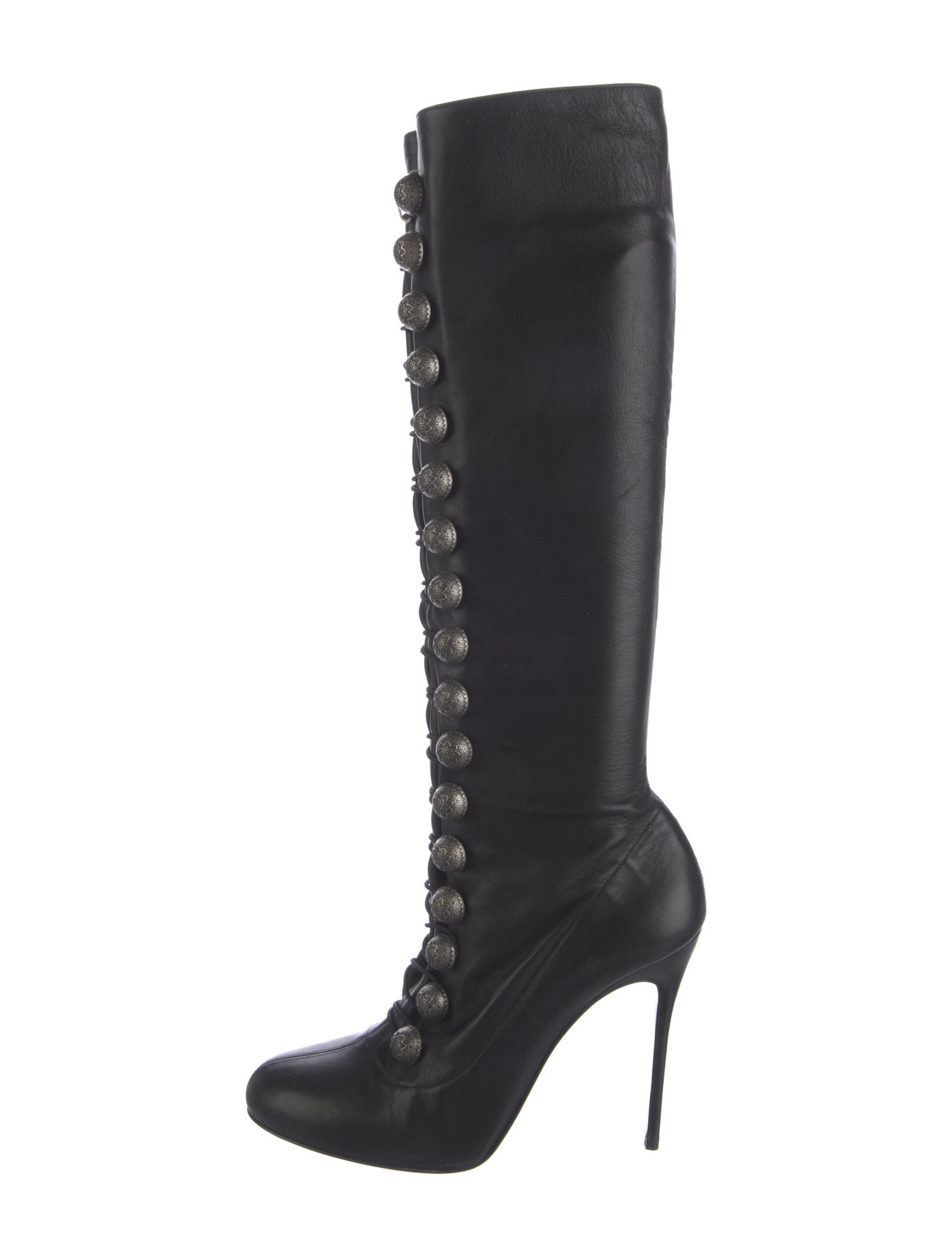 Christian Louboutin Leather Lace-Up Boots