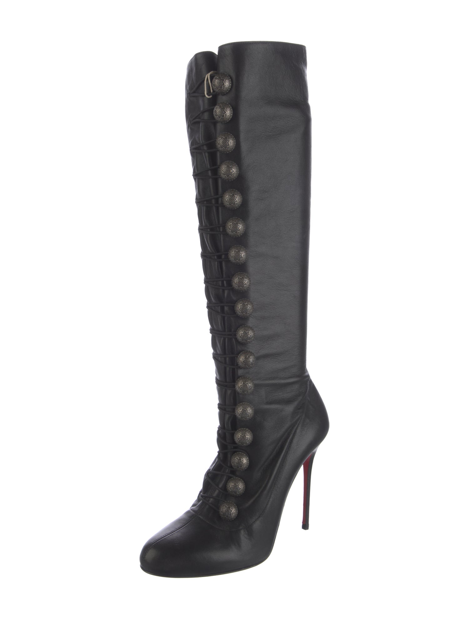 Christian Louboutin Leather Lace-Up Boots