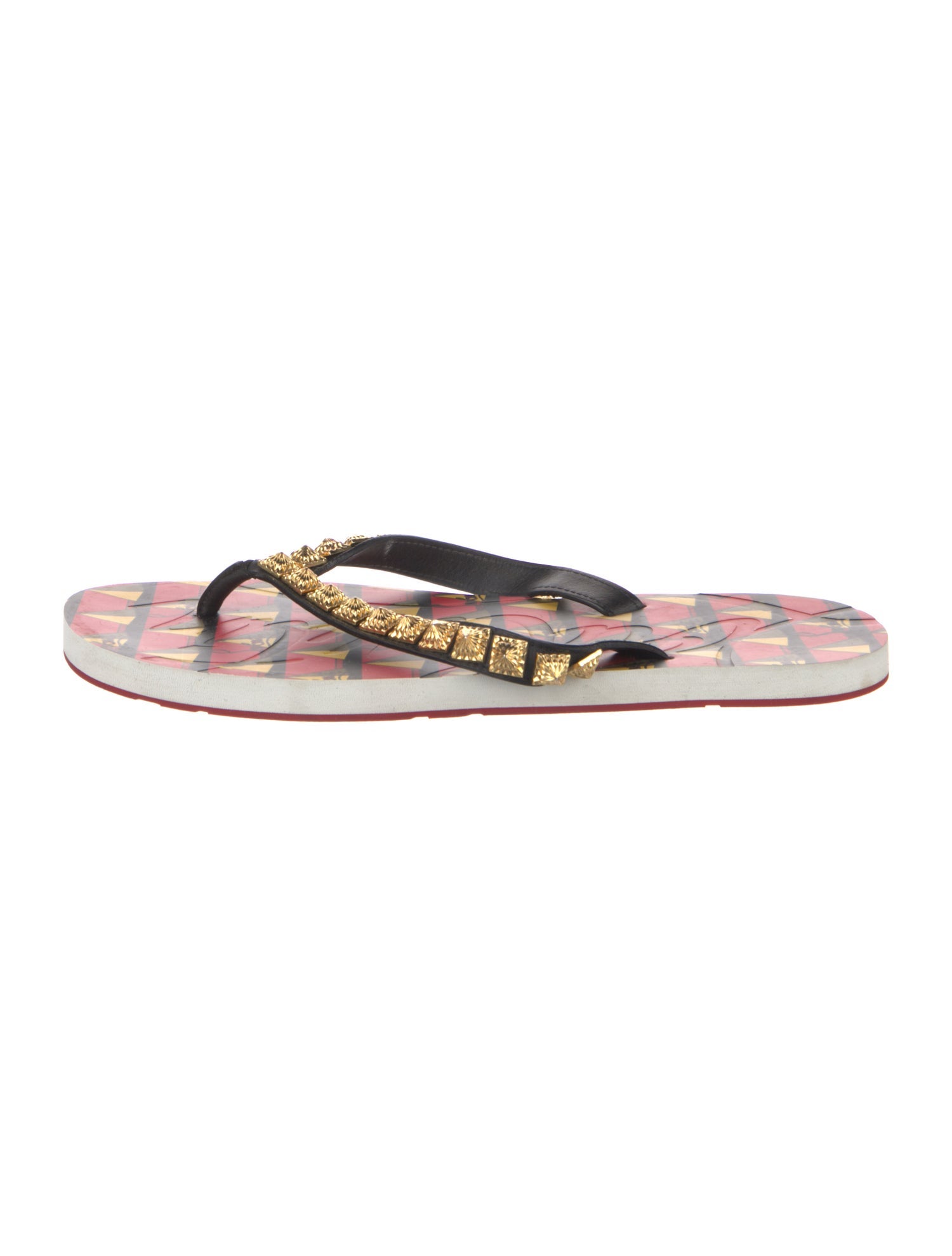 Christian Louboutin Rubber Printed Flip Flops