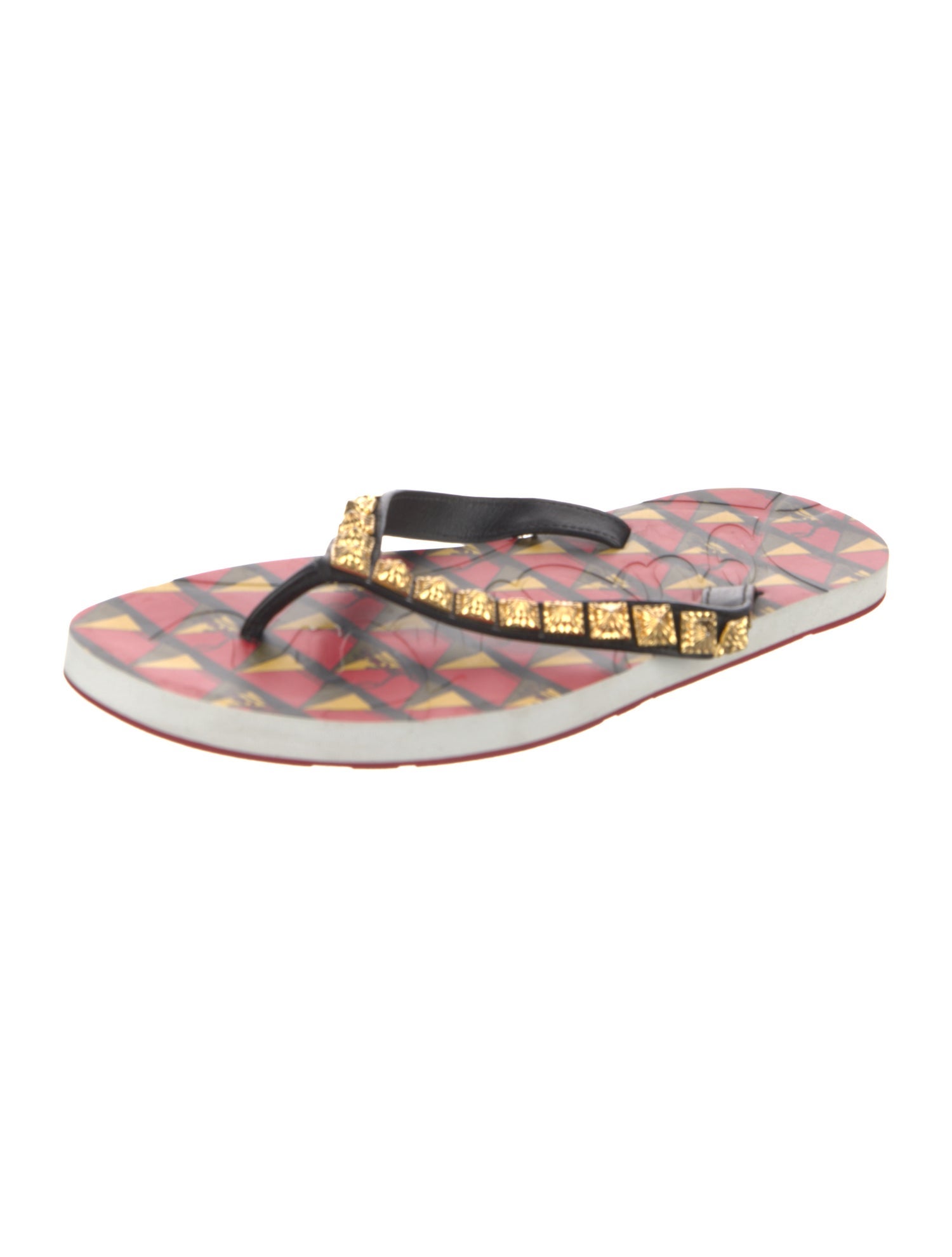 Christian Louboutin Rubber Printed Flip Flops
