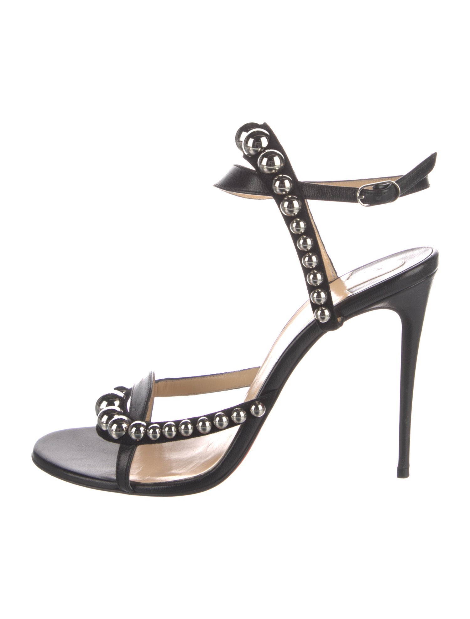 Christian Louboutin Leather Studded Accents Sandals
