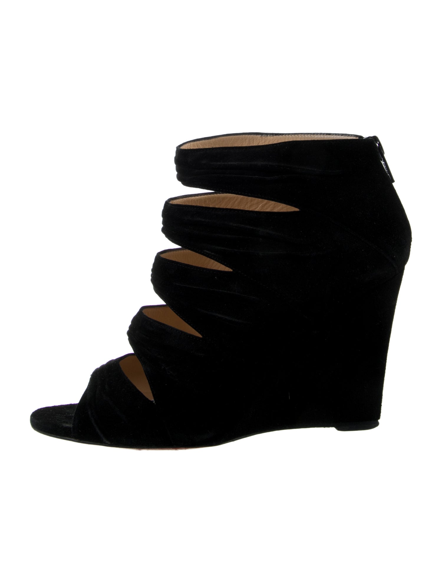 Christian Louboutin Suede Cutout Accent Gladiator Sandals