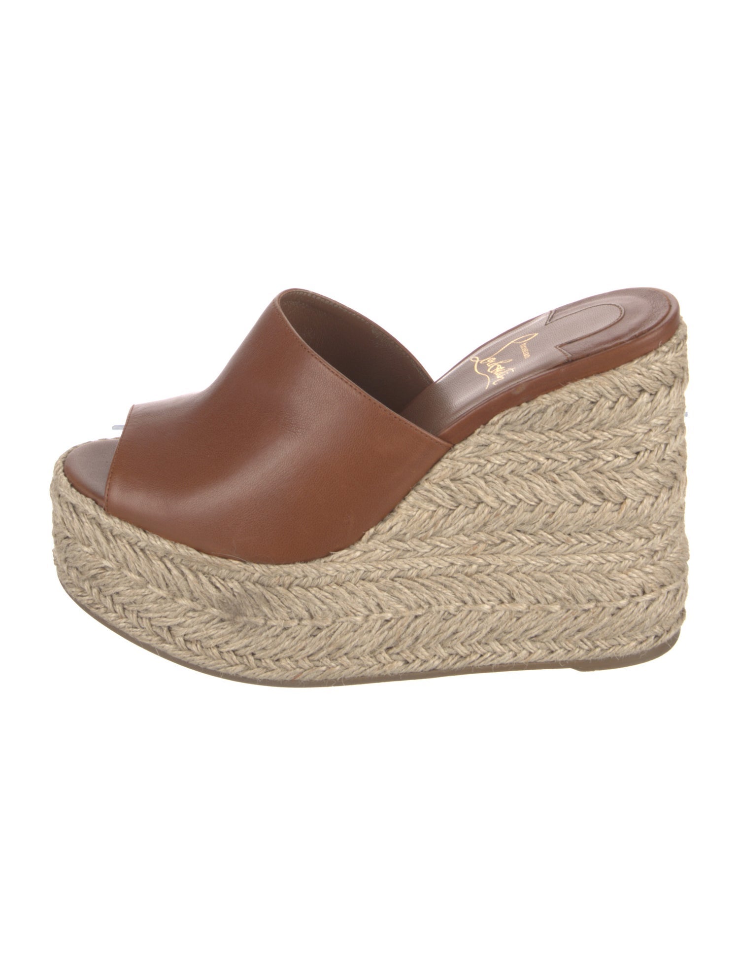 Christian Louboutin Leather Colorblock Pattern Espadrilles