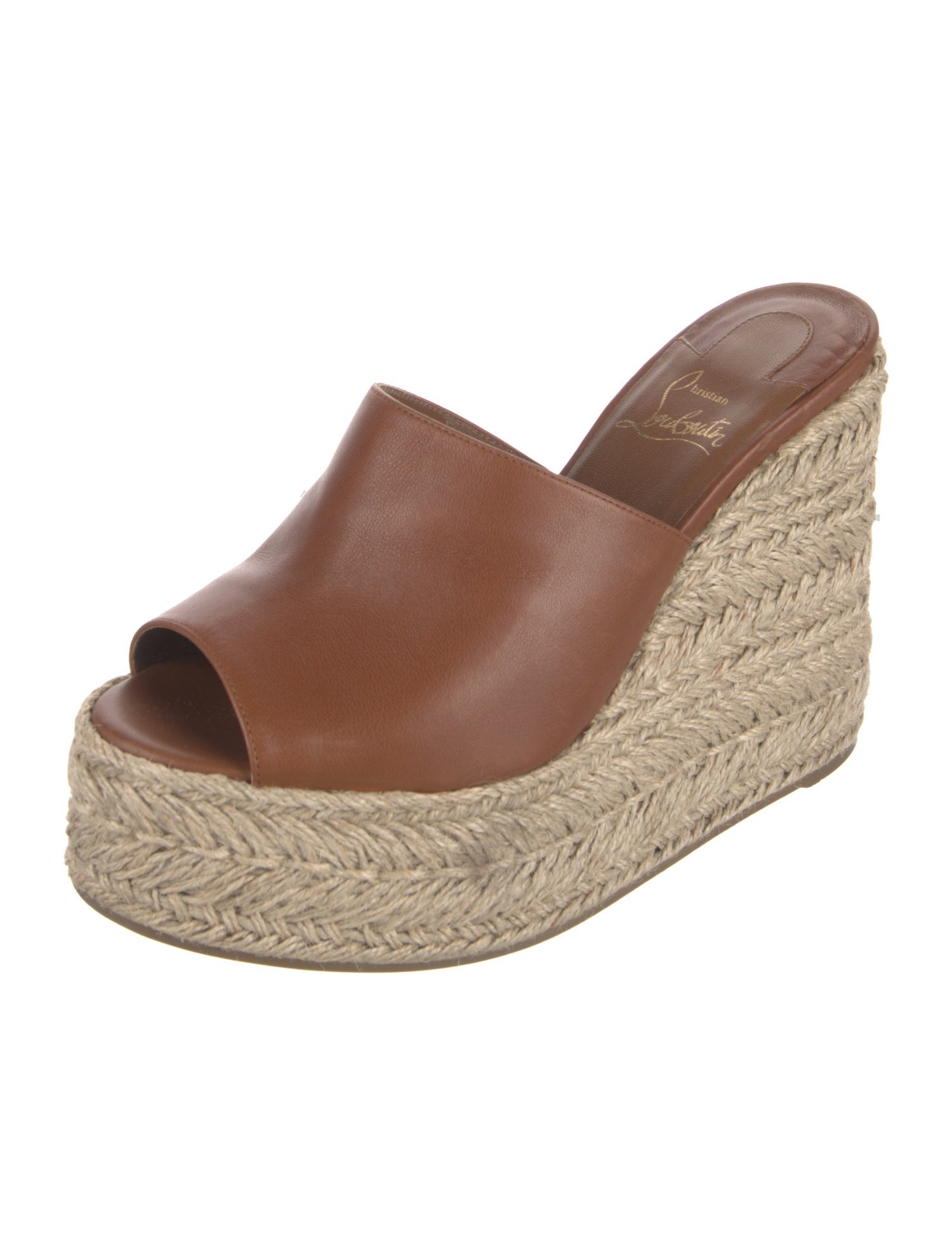 Christian Louboutin Leather Colorblock Pattern Espadrilles