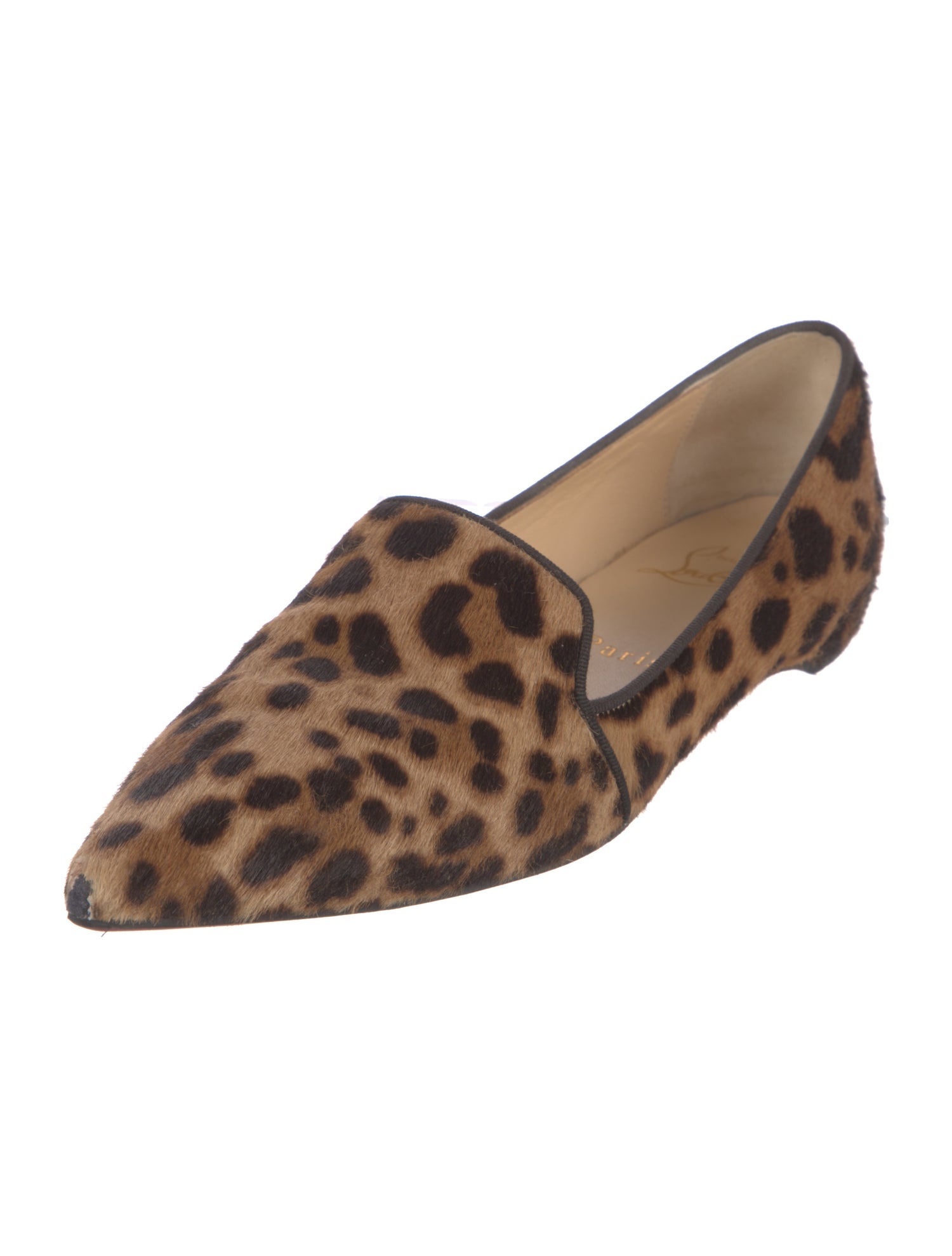 Christian Louboutin Ponyhair Animal Print Loafers