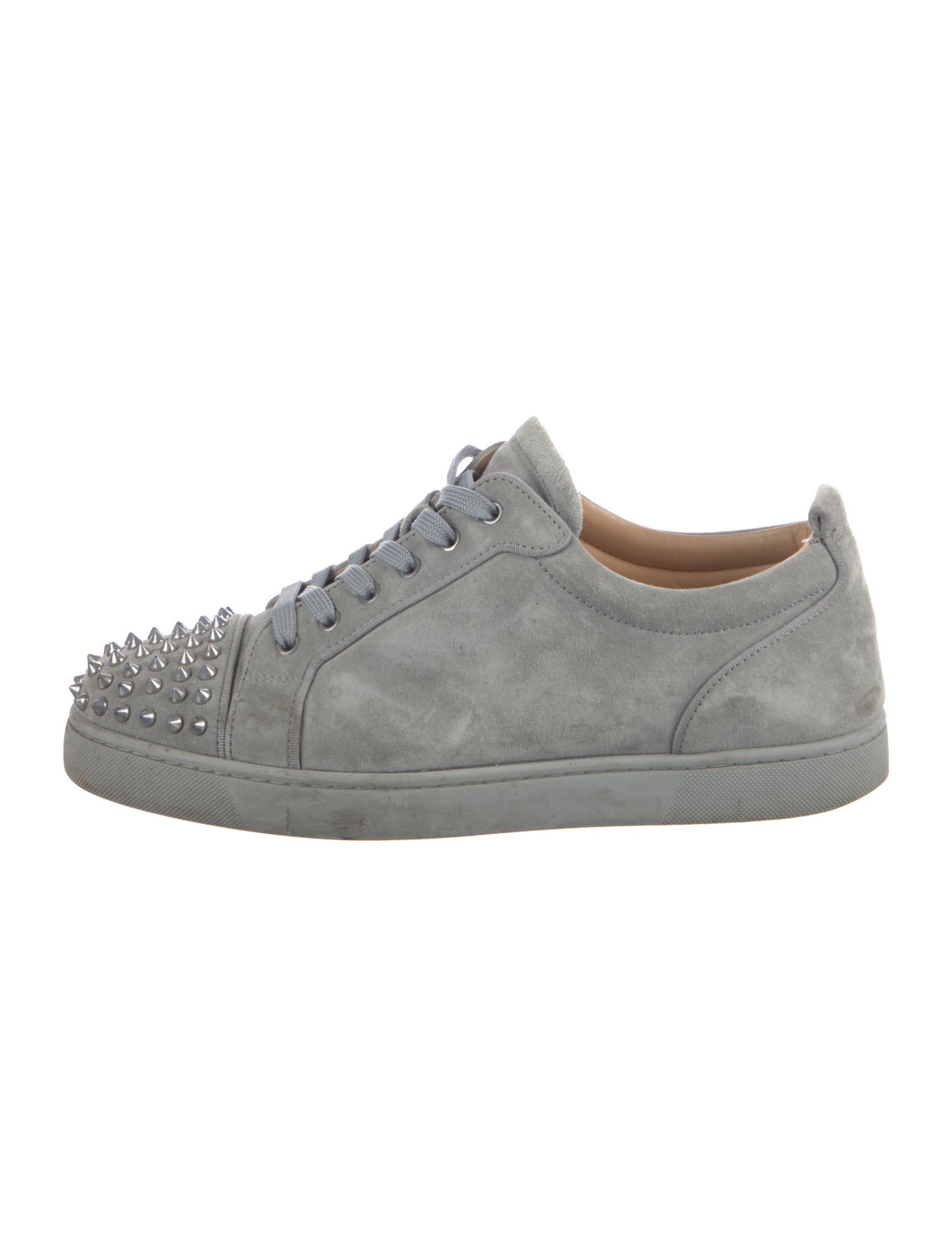 Christian Louboutin Spike Accents Suede Sneakers