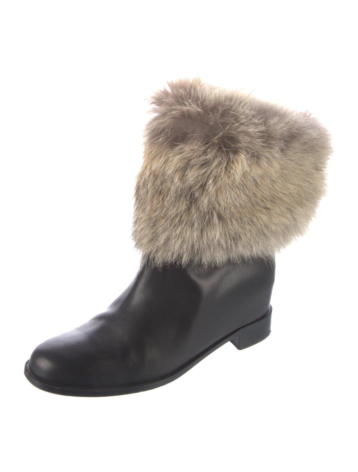 Christian Louboutin Leather Colorblock Pattern Boots