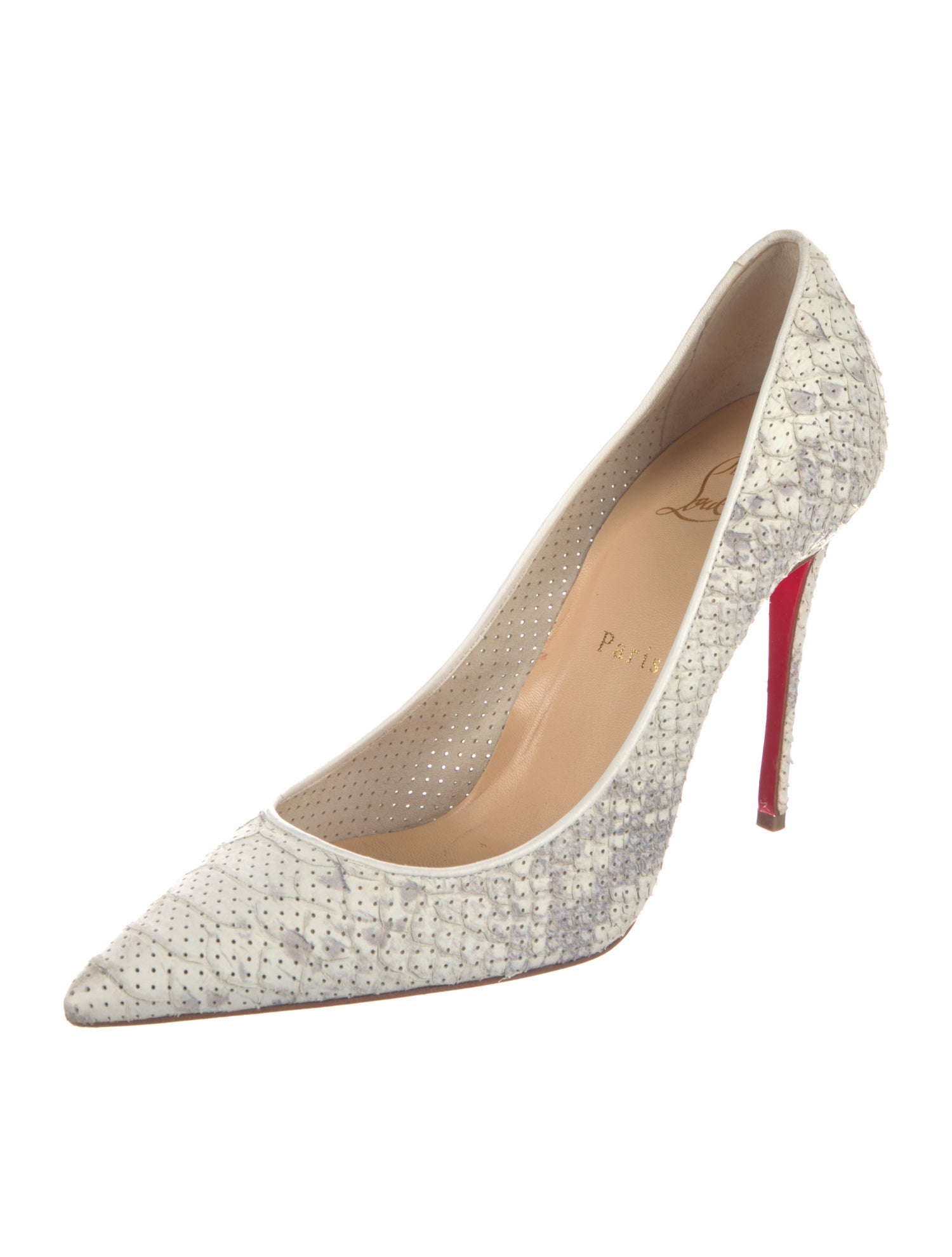 Christian Louboutin Python Animal Print Pumps