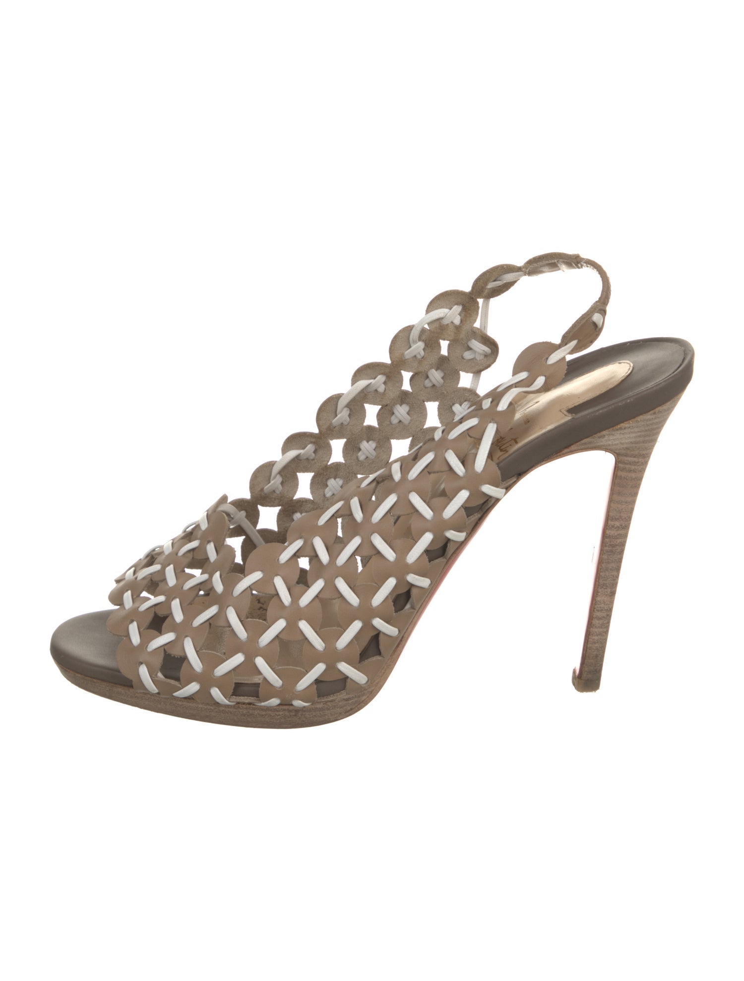 Christian Louboutin Leather Slingback Sandals