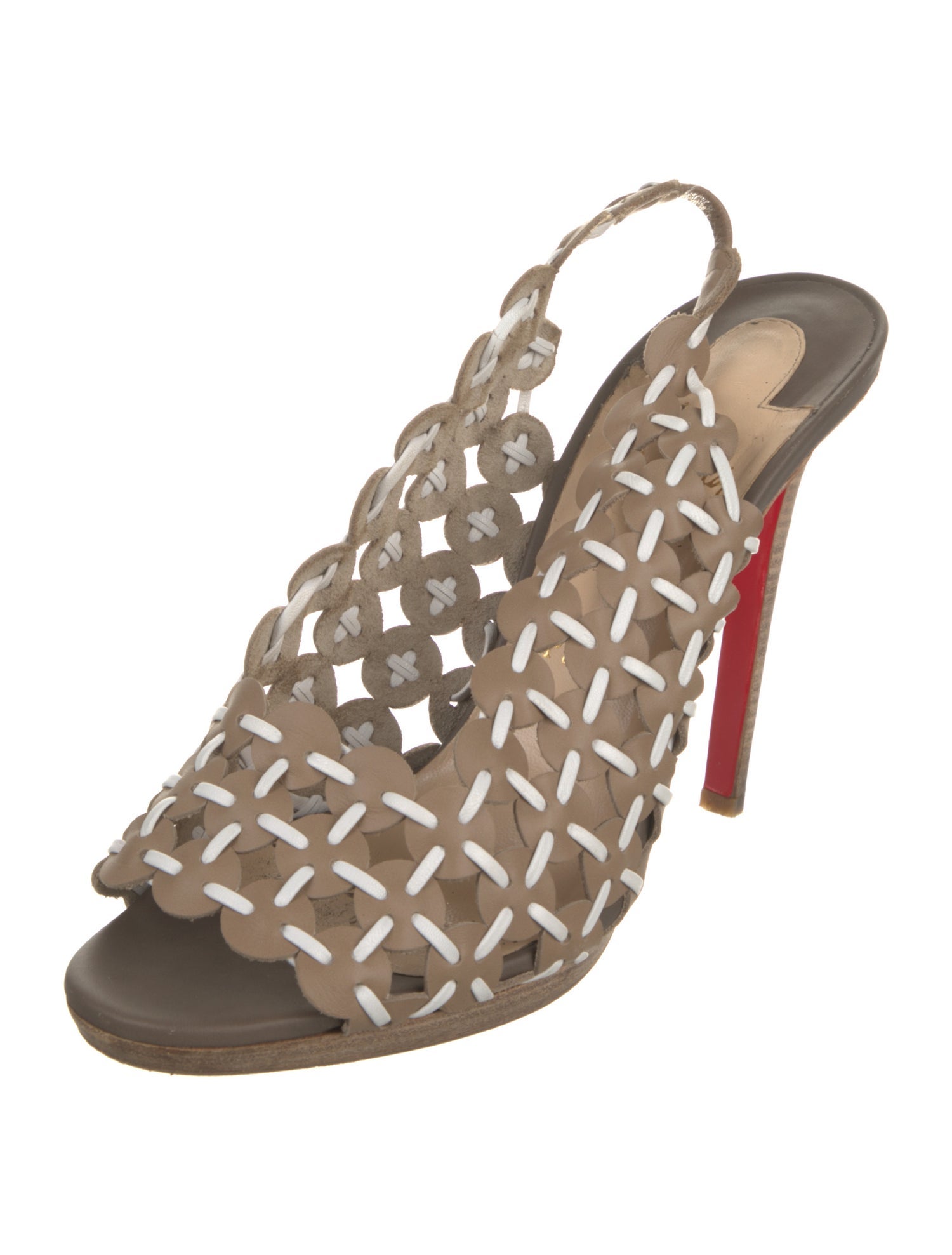 Christian Louboutin Leather Slingback Sandals