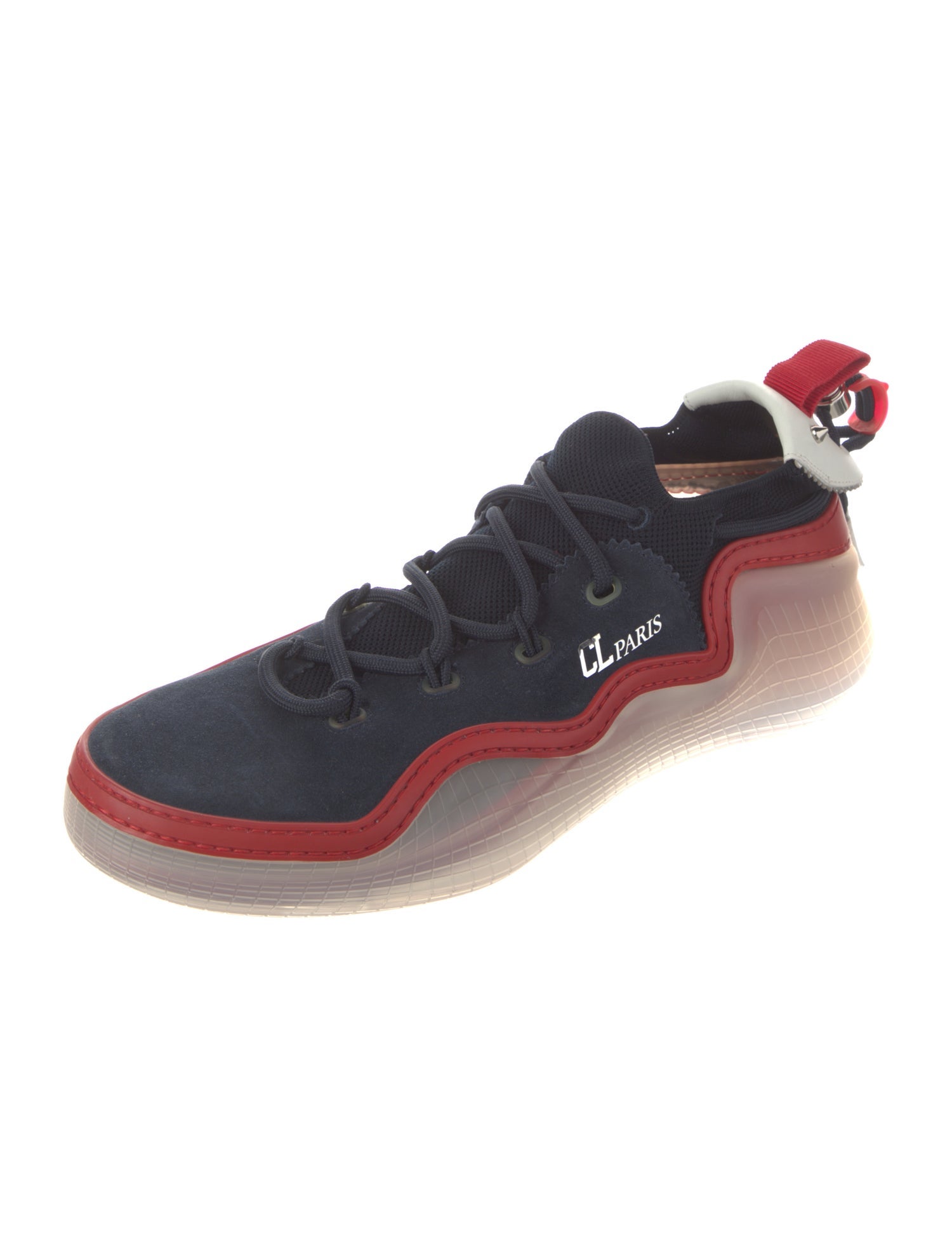 Christian Louboutin Spike Accents Suede Sneakers