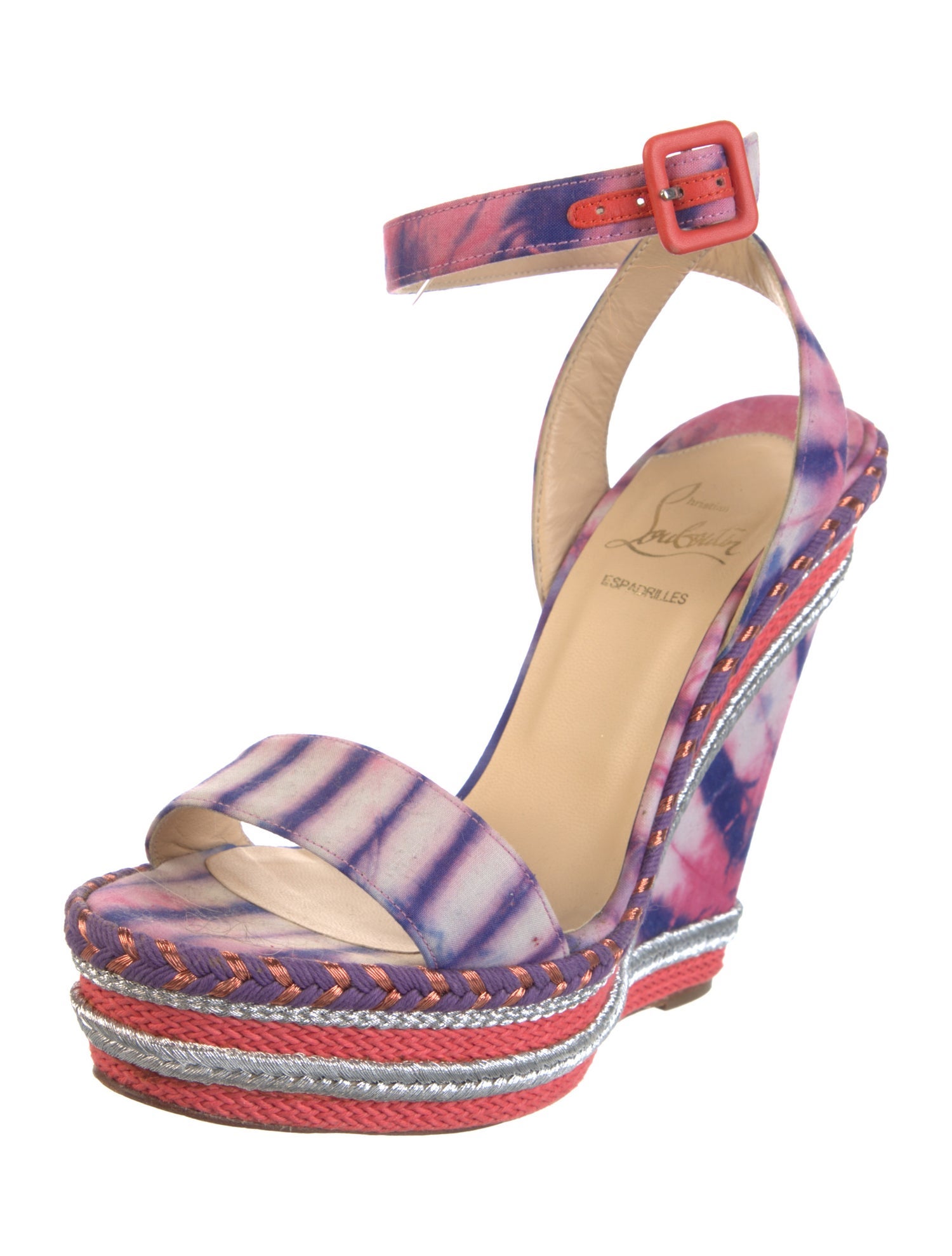 Christian Louboutin Printed Braided Accents Espadrilles