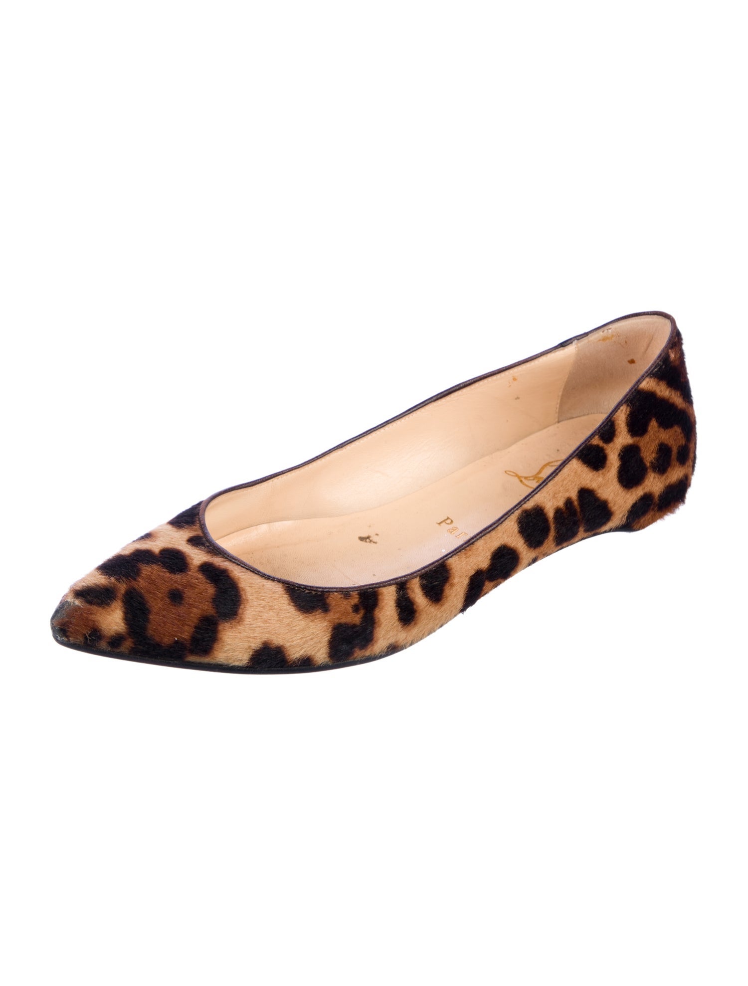 Christian Louboutin Ponyhair Animal Print Ballet Flats