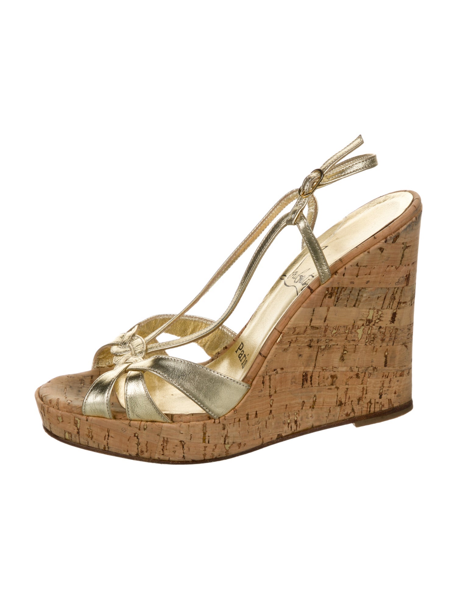 Christian Louboutin Braided Accents T-Strap Sandals