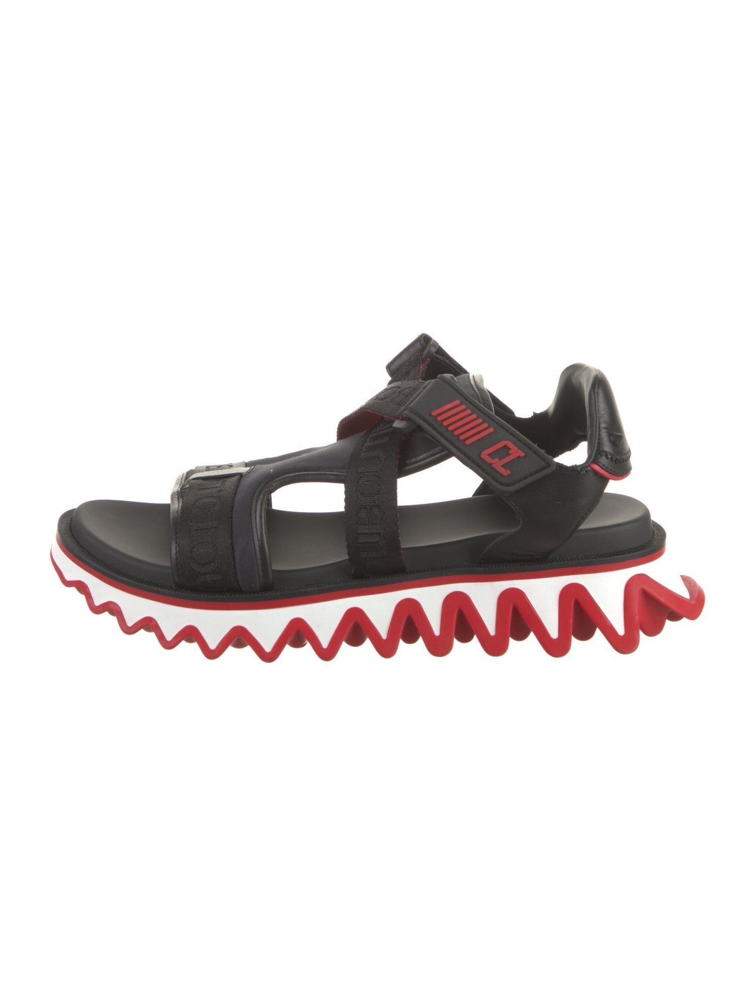 Christian Louboutin Spike Accents Neoprene Sandals
