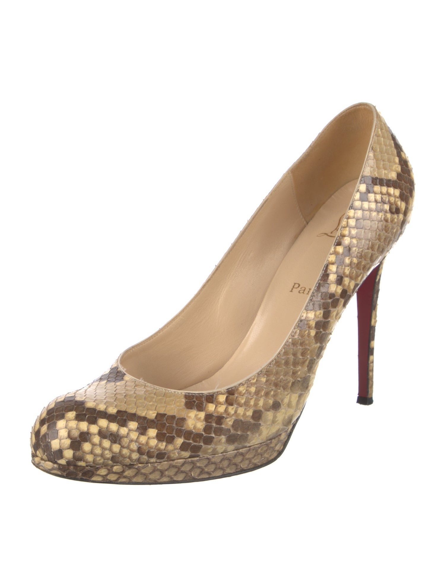 Christian Louboutin Snakeskin Animal Print Pumps