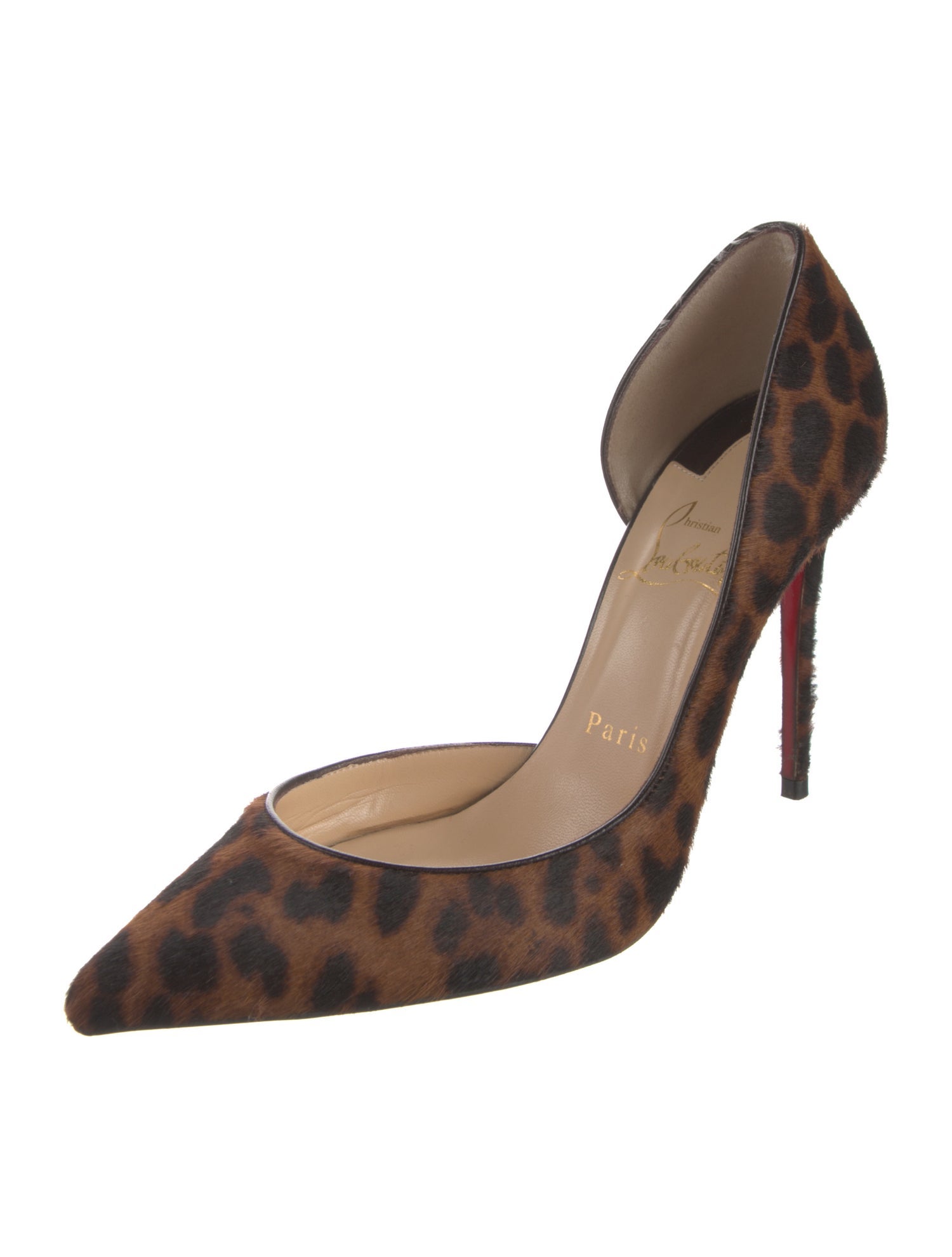 Christian Louboutin Ponyhair Animal Print D'Orsay Pumps